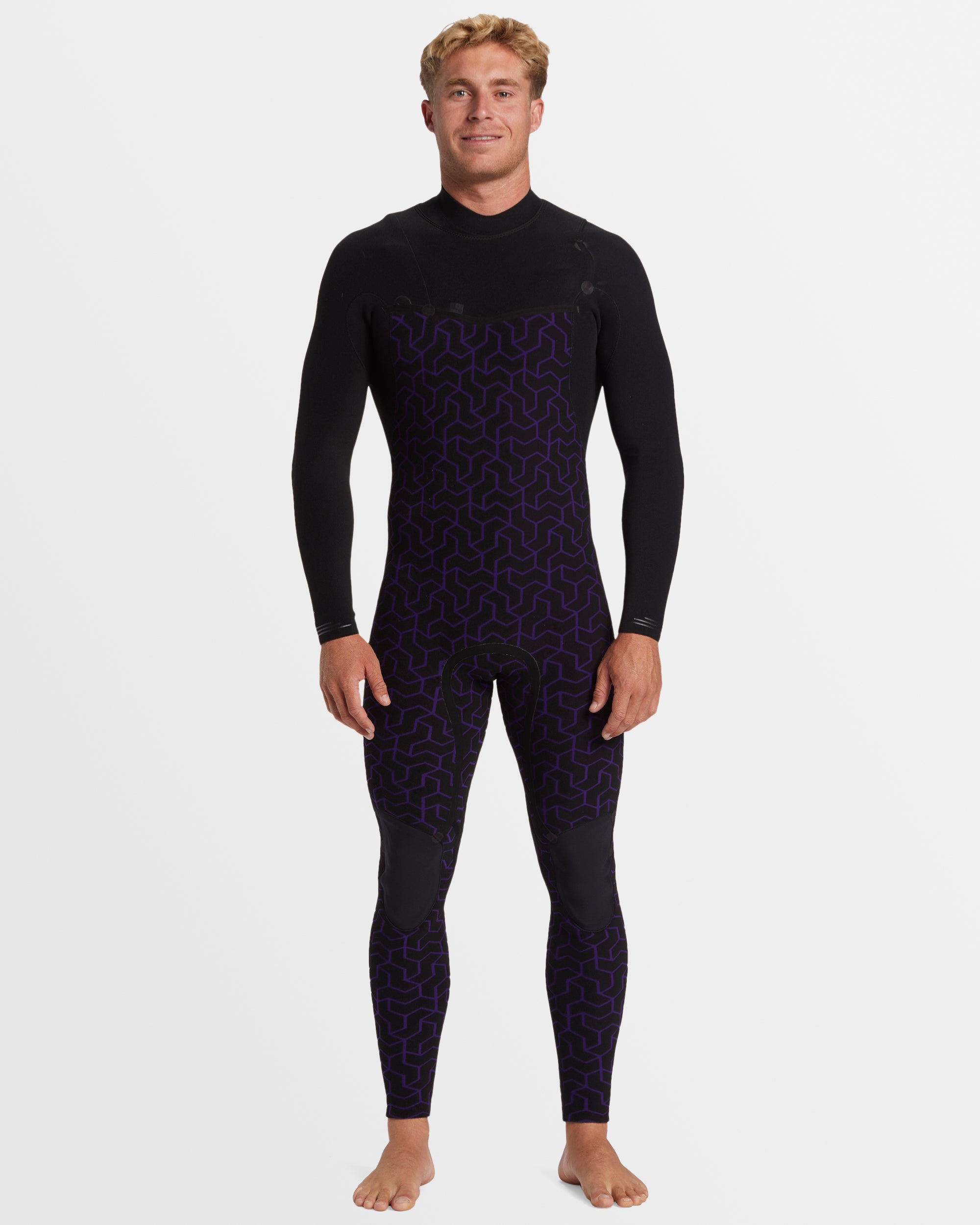 Mens 3/2mm Furnace Natural Chest Zip Steamer Wetsuit