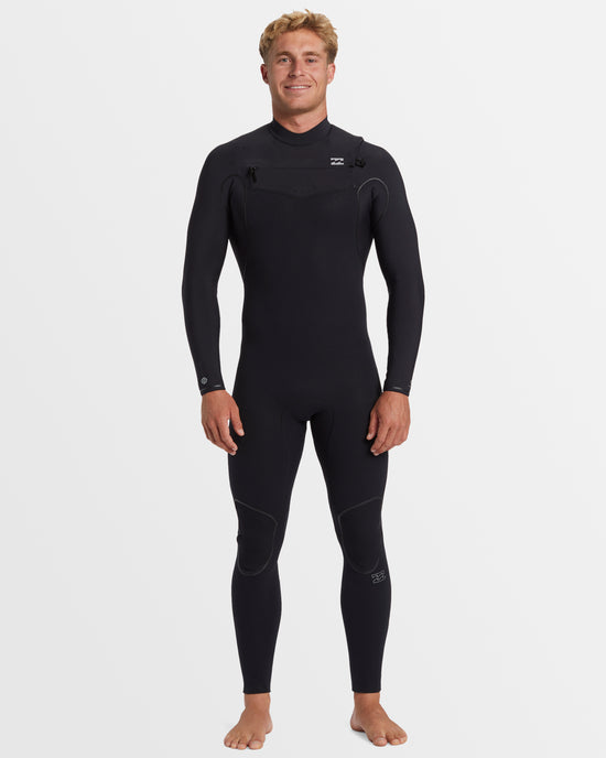Mens 4/3 mm Furnace Natural Chest Zip Steamer Wetsuit