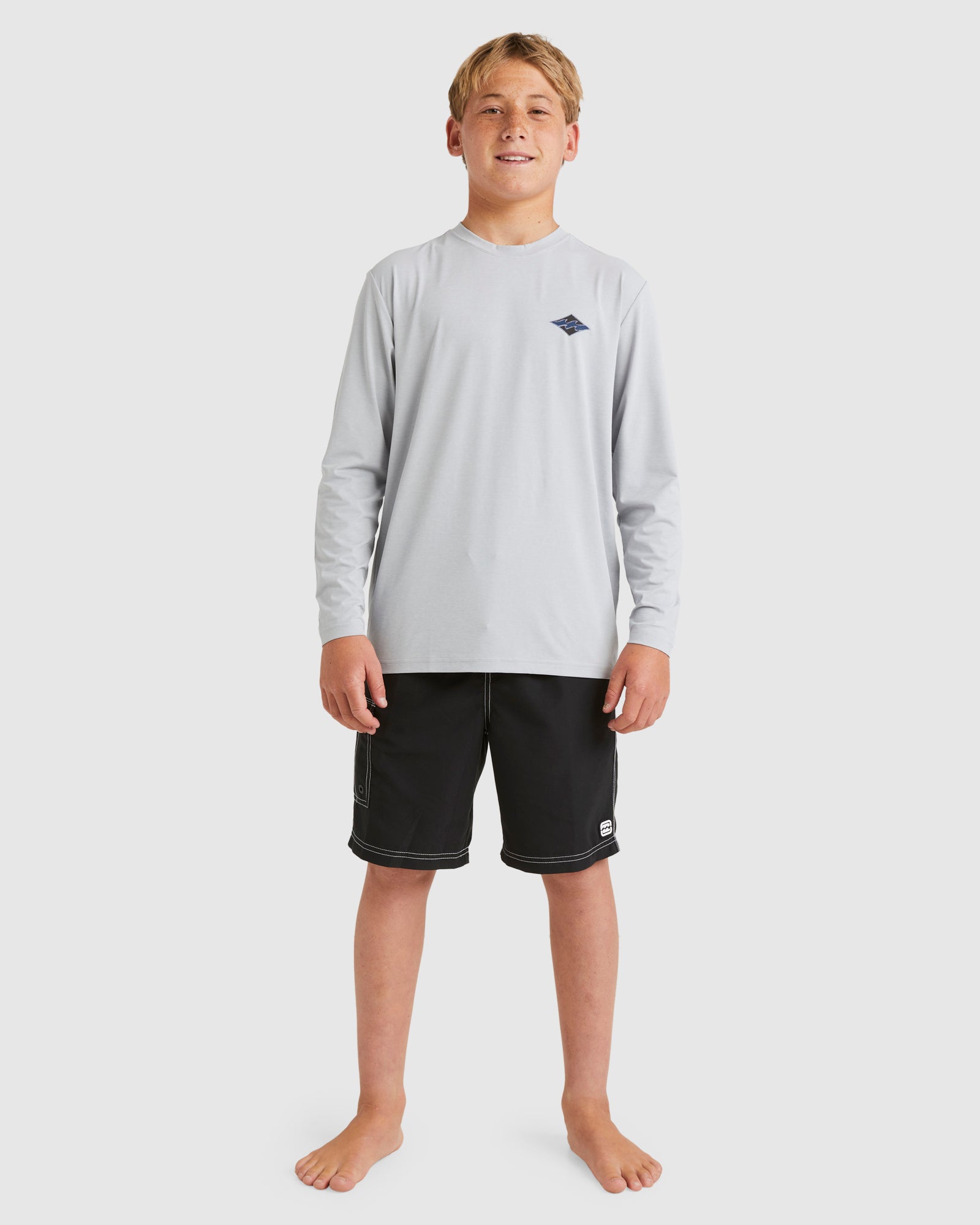 Boys 8-16 Diamond Shoreline Long Sleeve Rash Vest