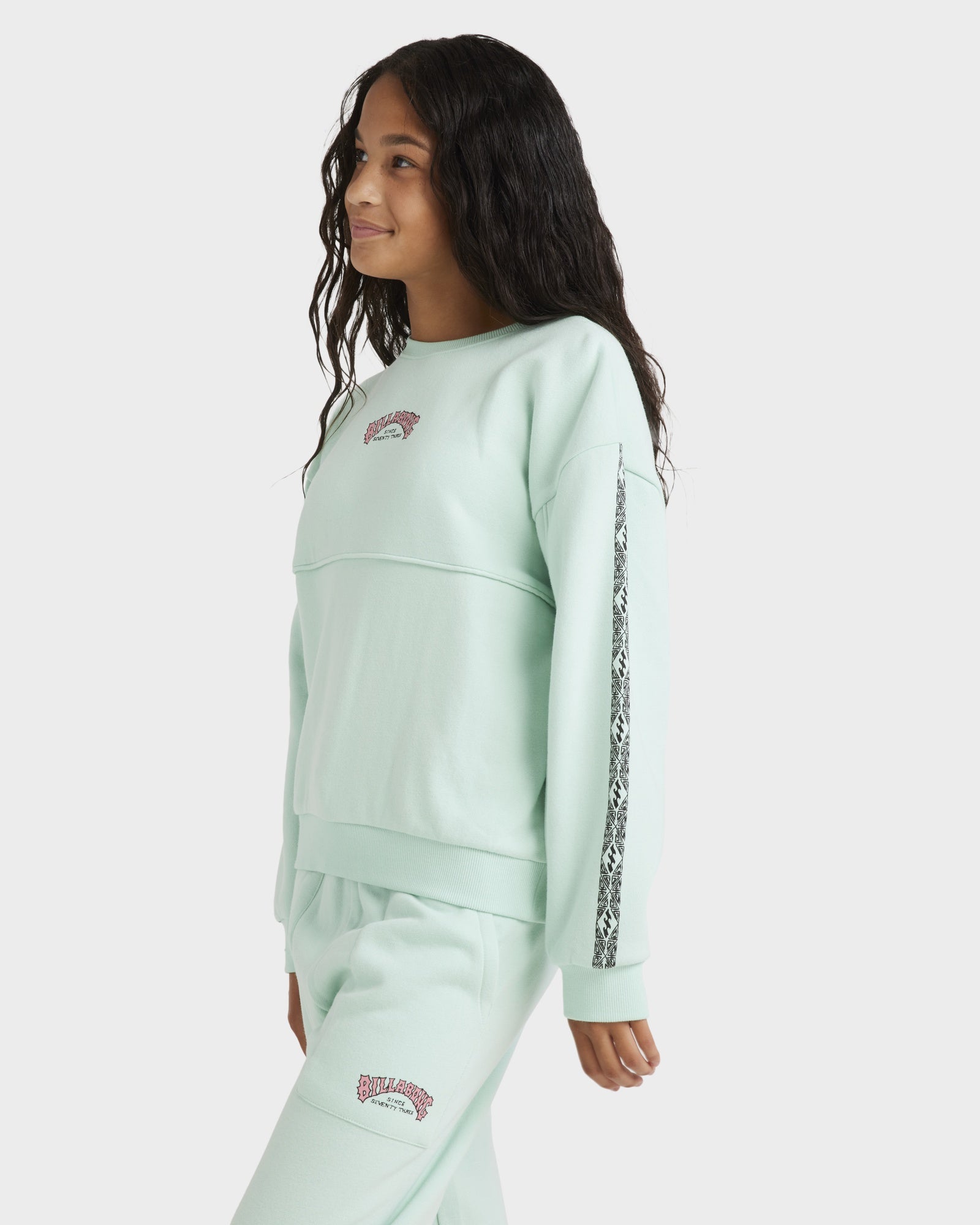 Girls 6-14 Wave Of The Day Crew Neck