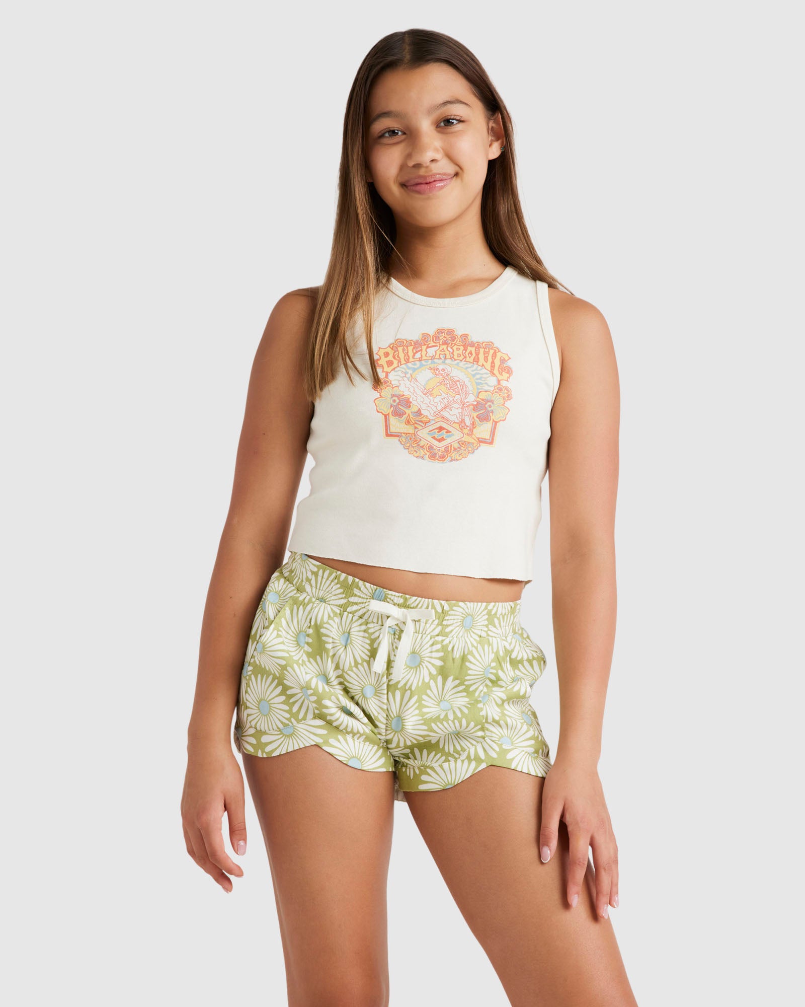 Girls 6-14 Mad For You Elastic Waist Shorts