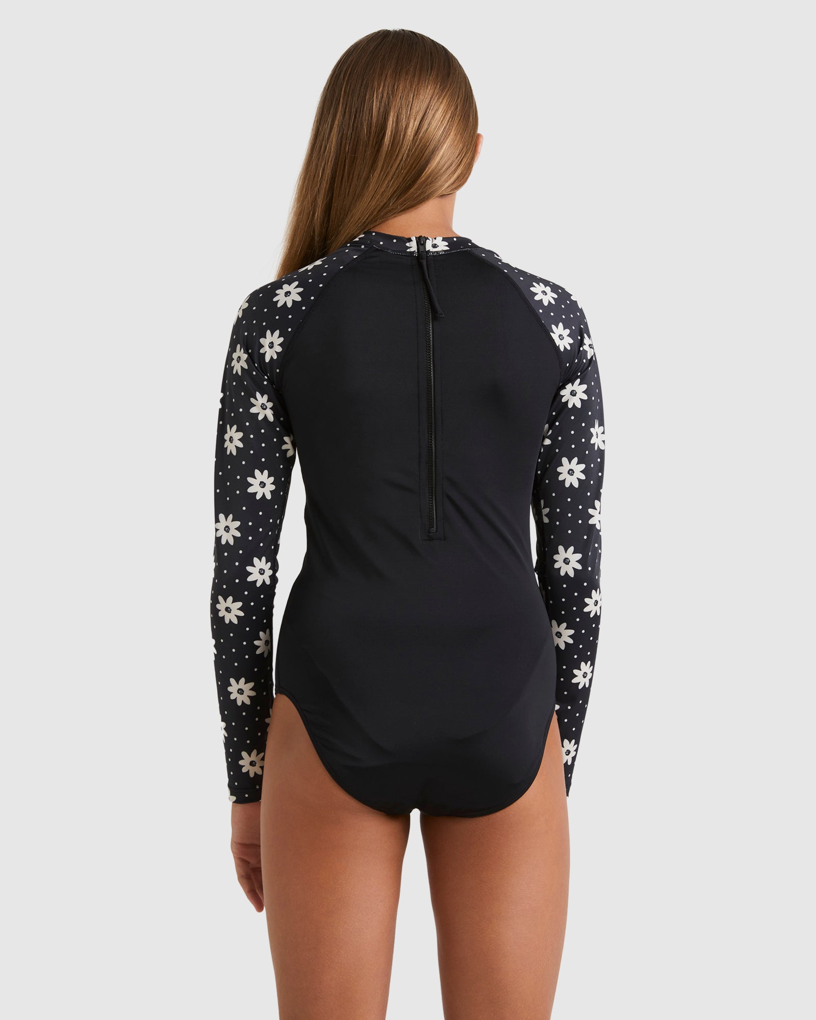 Girls 6-16 Flowers In The Sky One Piece Rash Vest