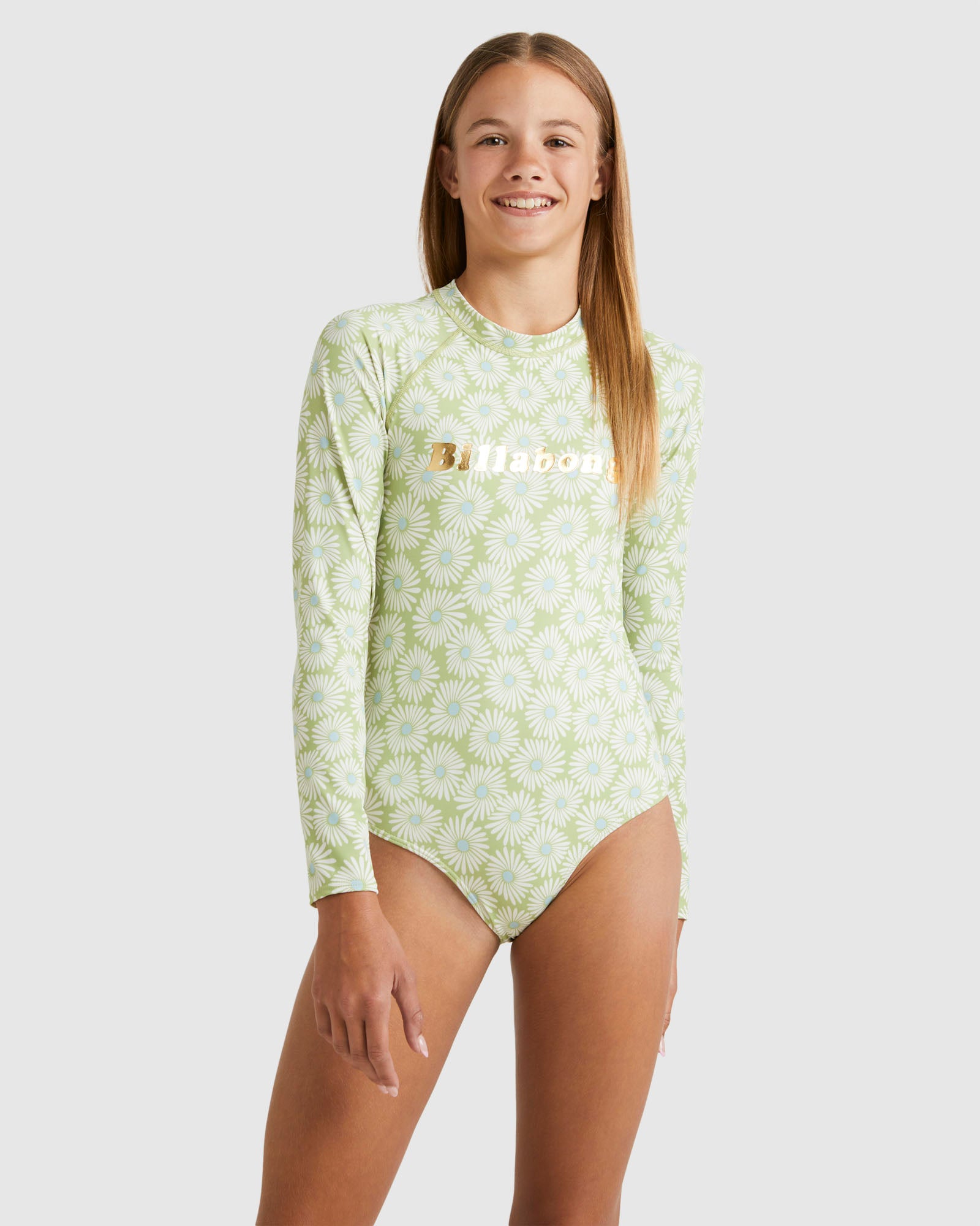 Girls 6-14 These Are The Daze One Piece Rash Vest
