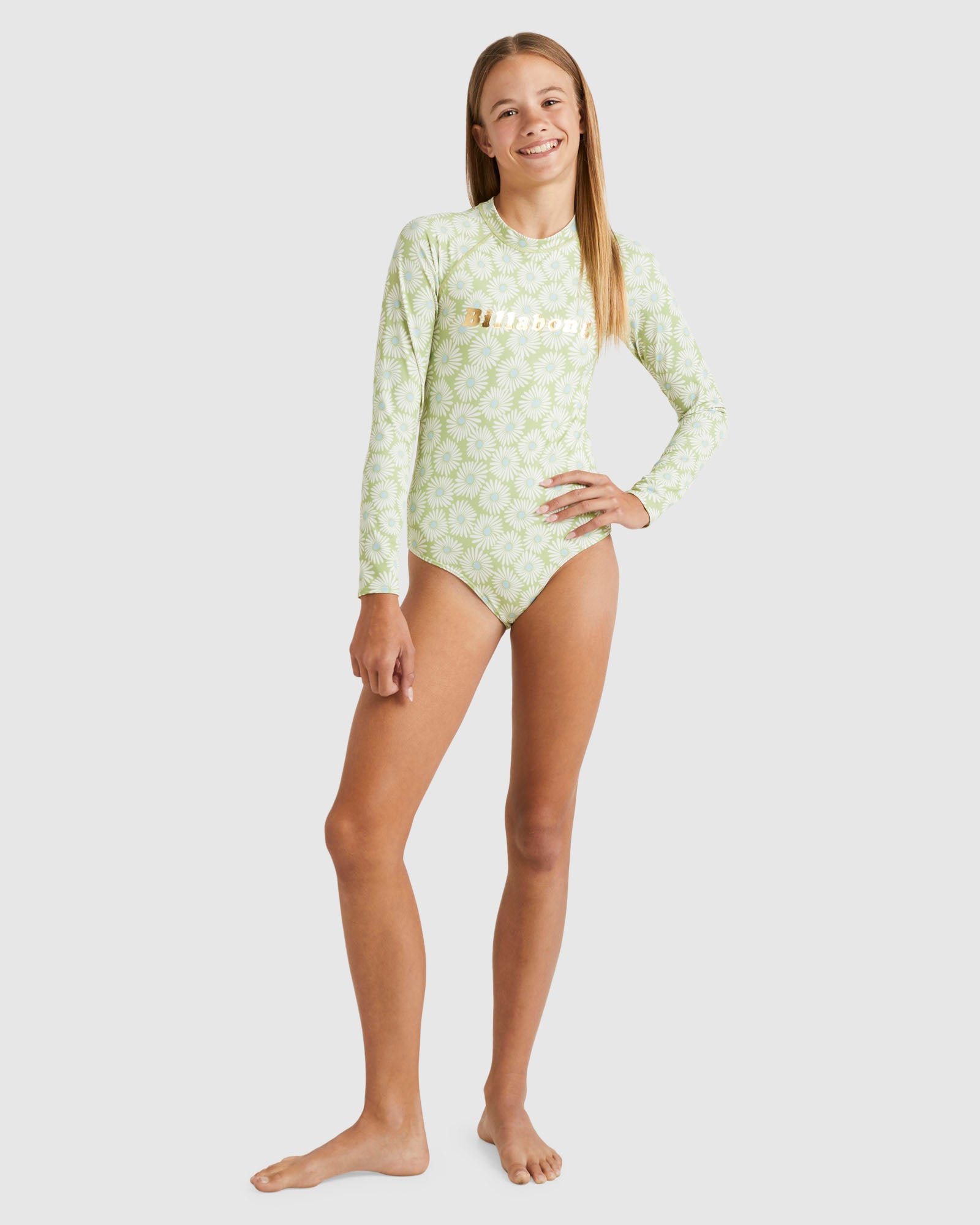 Girls 6-14 These Are The Daze One Piece Rash Vest
