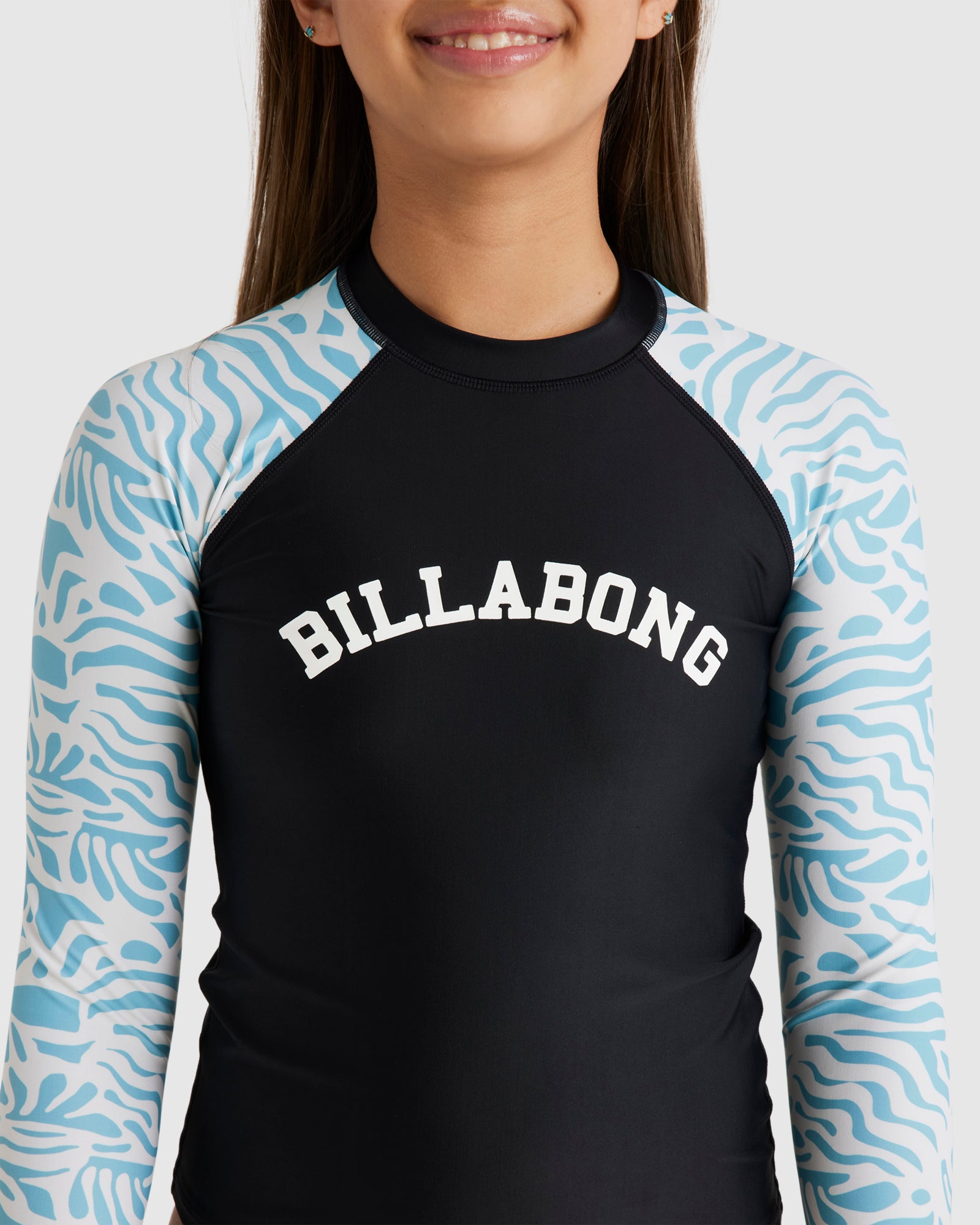 Girls 6-16 Mellow Waves Long Sleeve Rash Vest