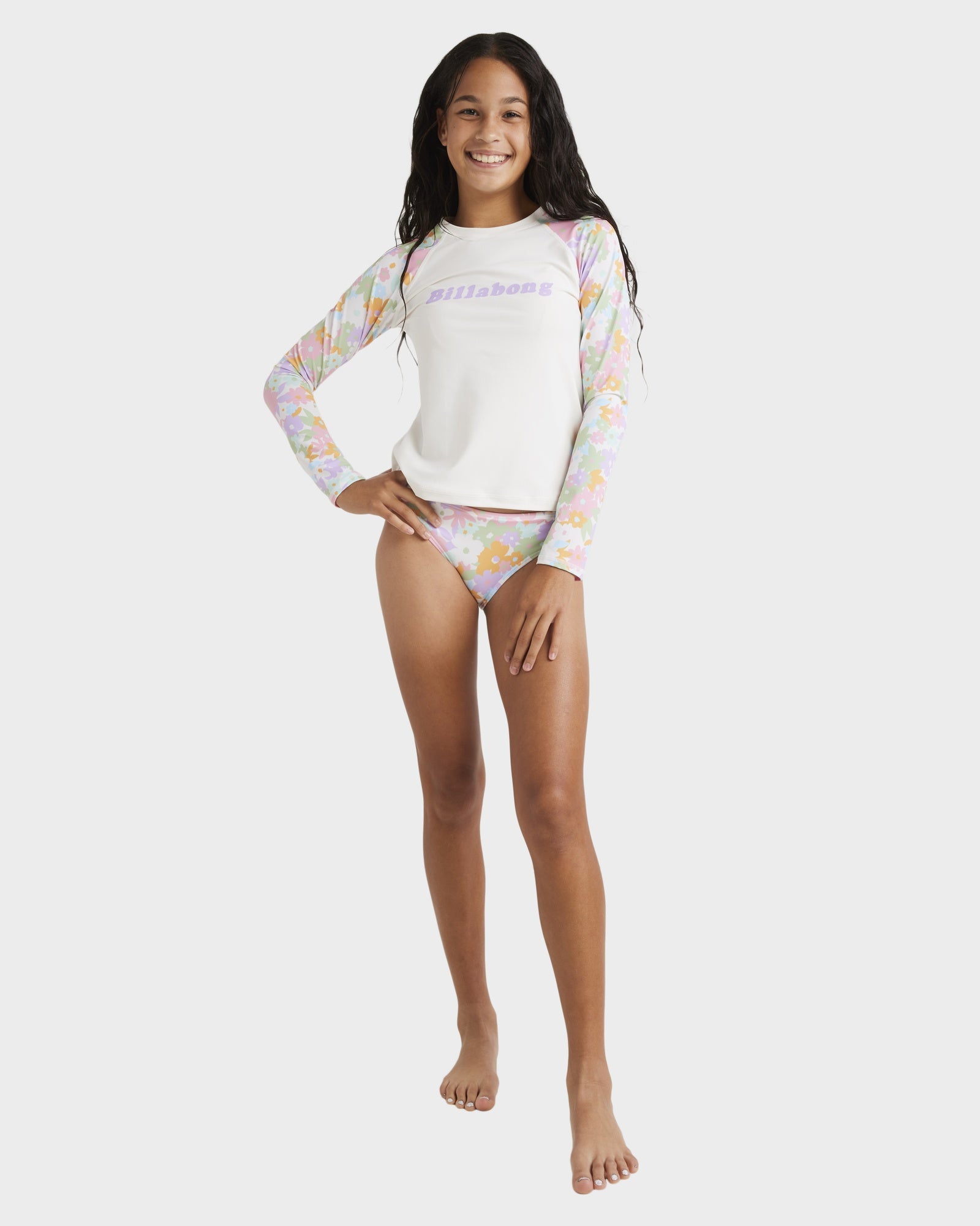 Girls 6-14 Kissed By The Sun Long Sleeve Rash Vest
