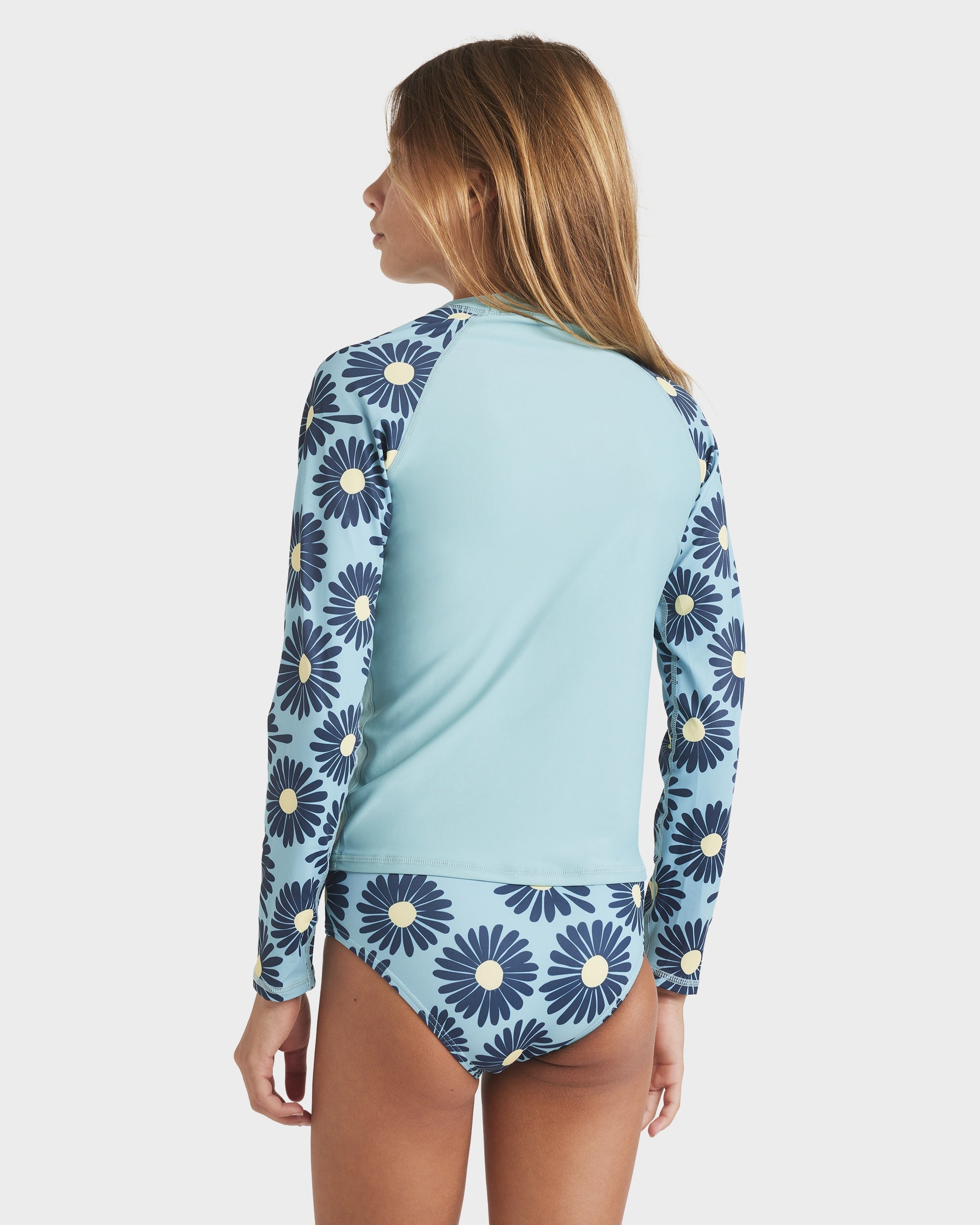 Girls 6-14 Fresh Daze Long Sleeve Rash Vest Set