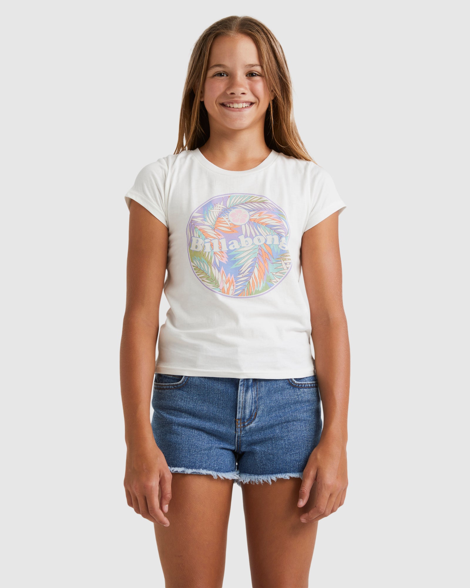 Girls 6-12 Pastel Palms Formula T-Shirt