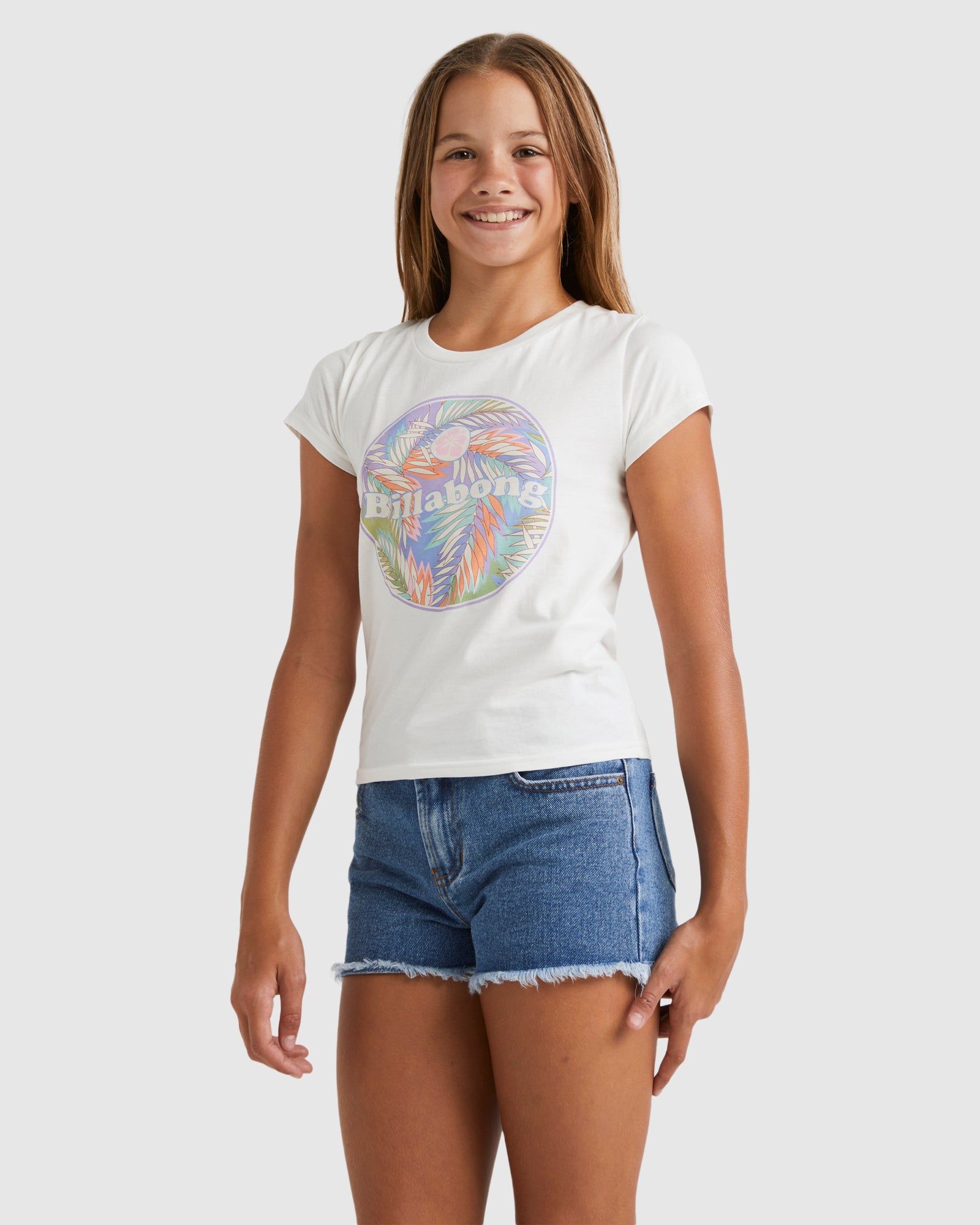 Girls 6-12 Pastel Palms Formula T-Shirt