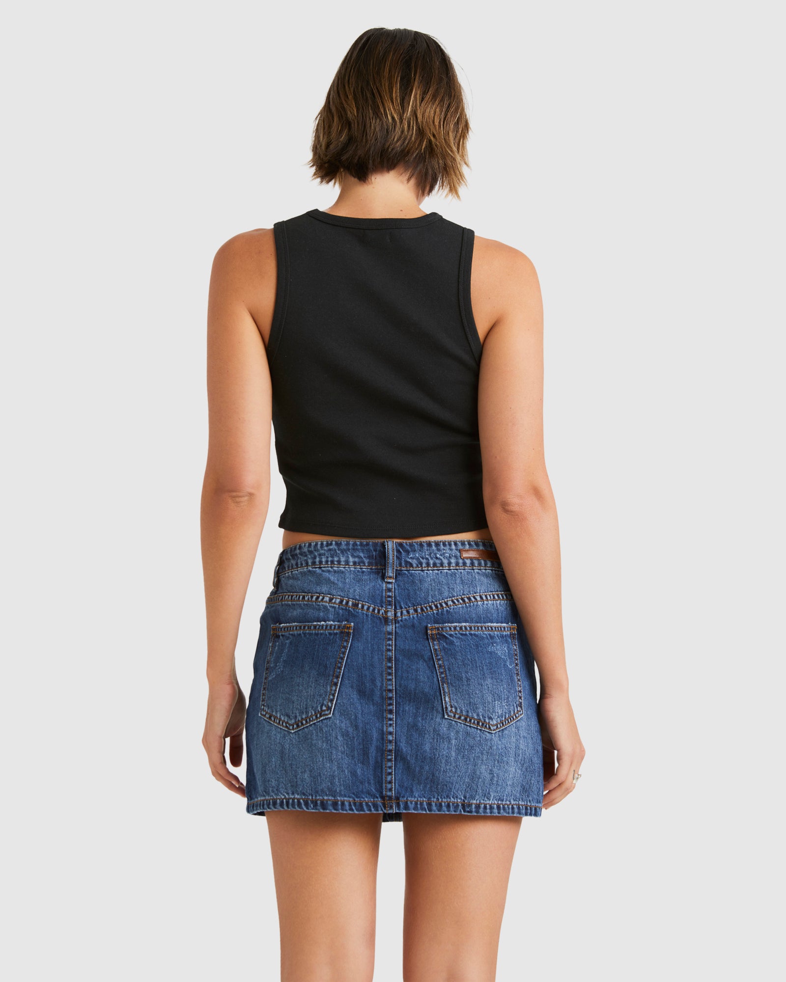 Womens Frankie Denim Mini Skirt