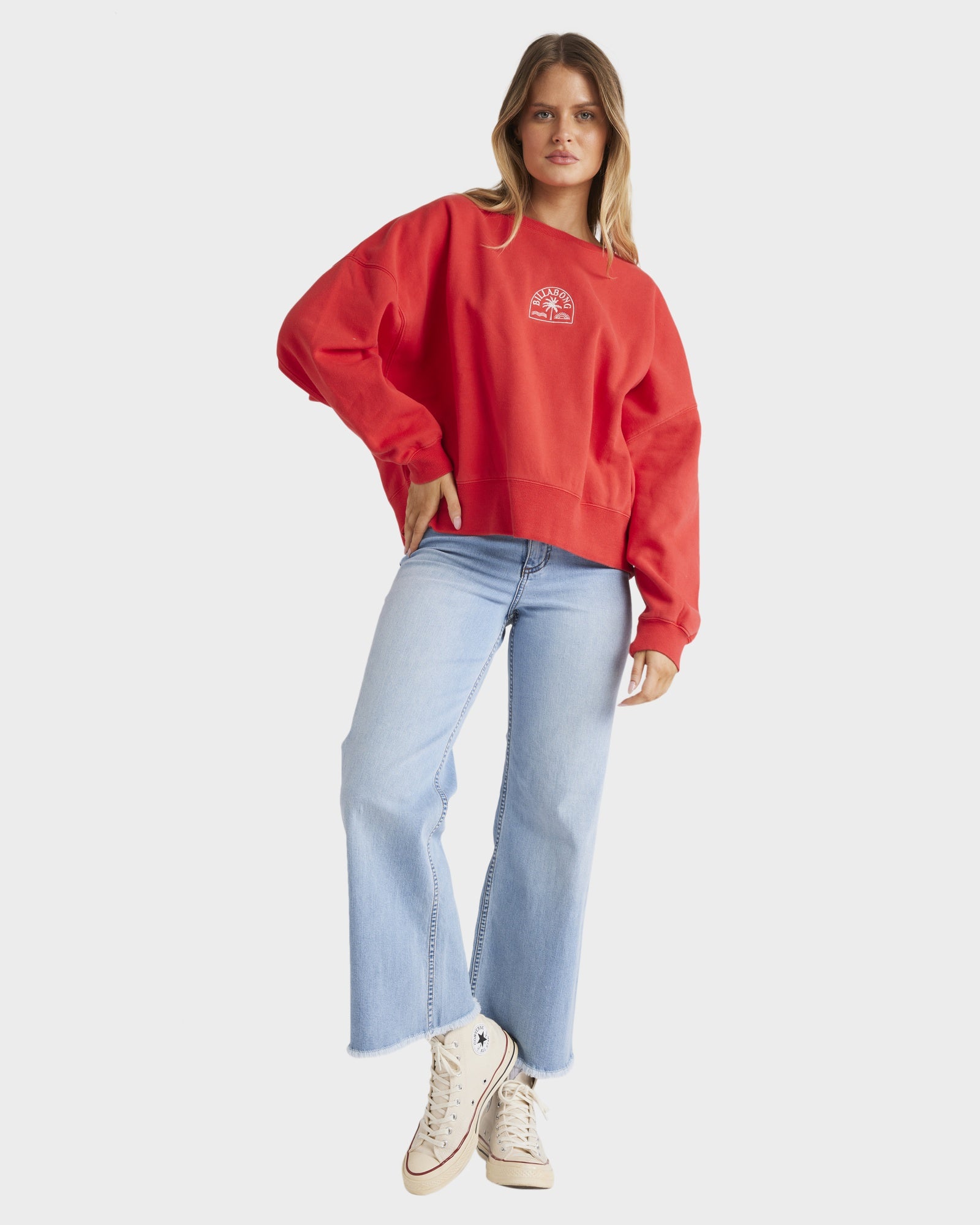 Womens Salty Babe Cabo Crew Neck