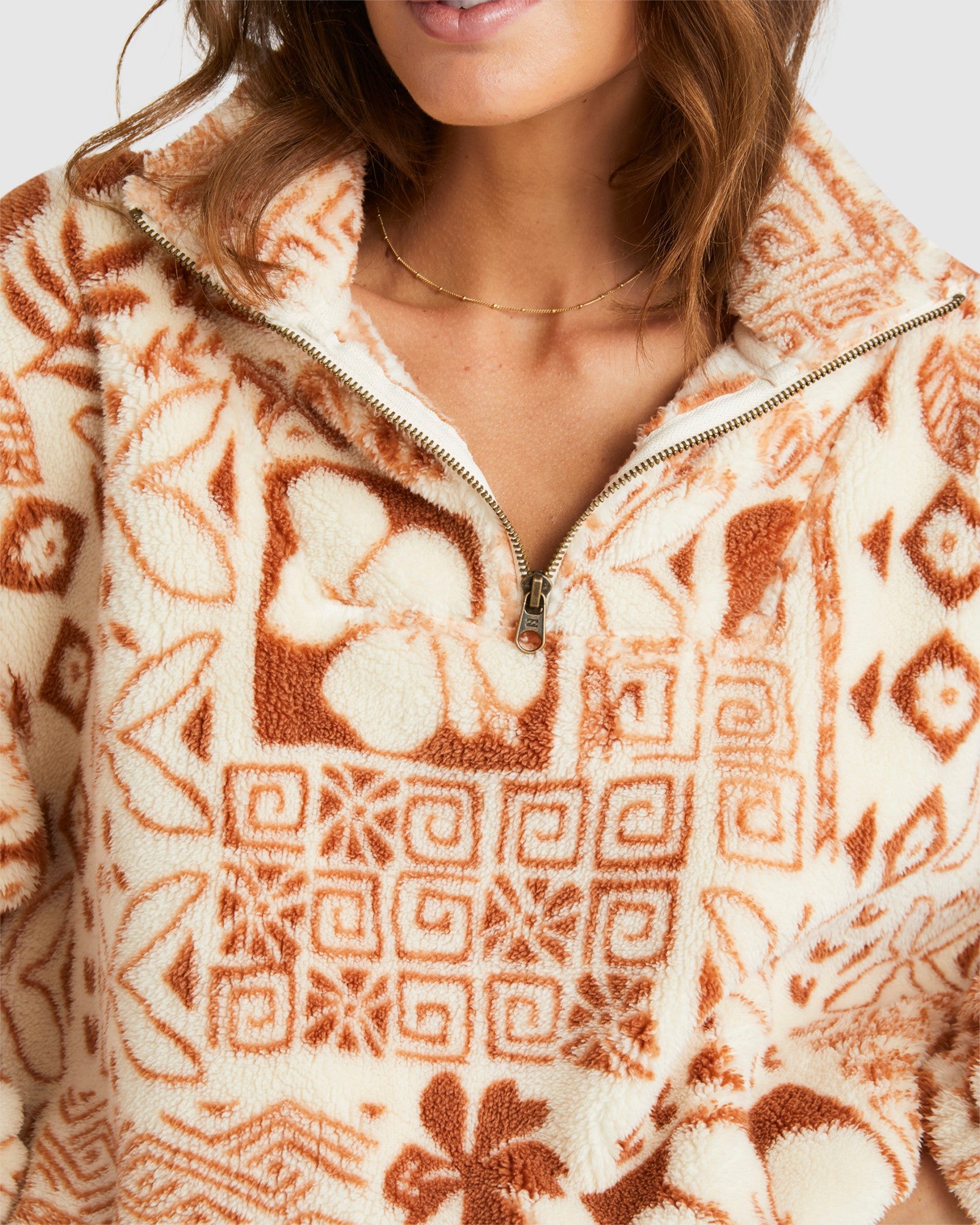 Womens Totally Tiki Half Zip Fleece Jumper