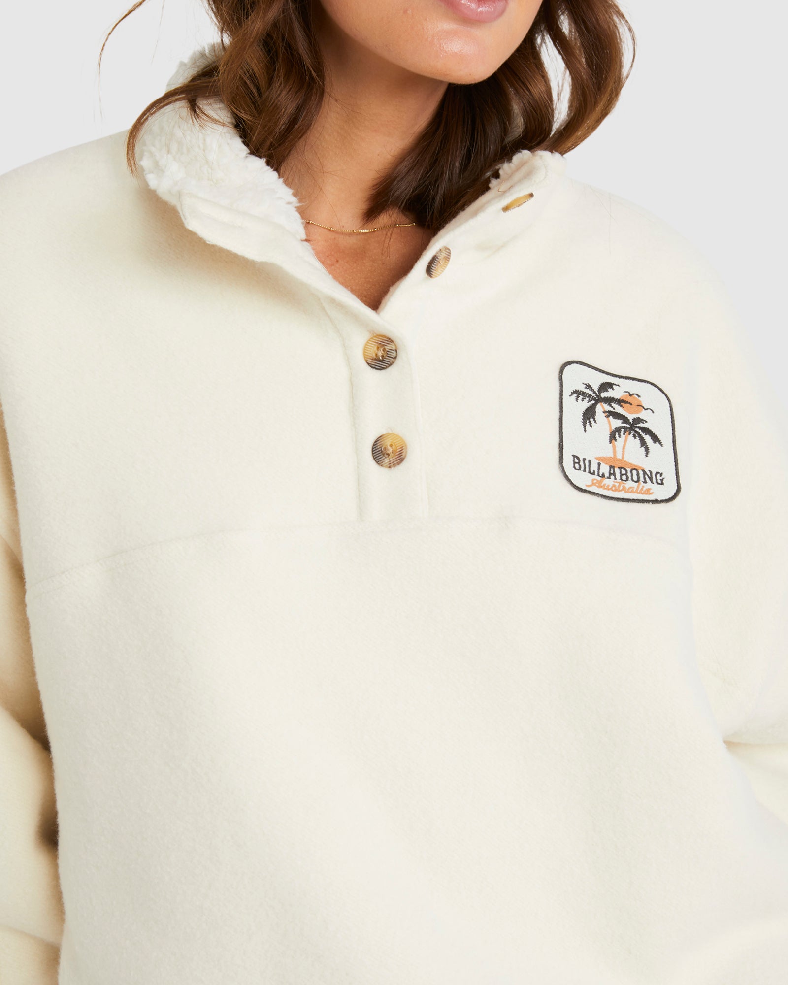 Womens Palmy Button Down Fleece