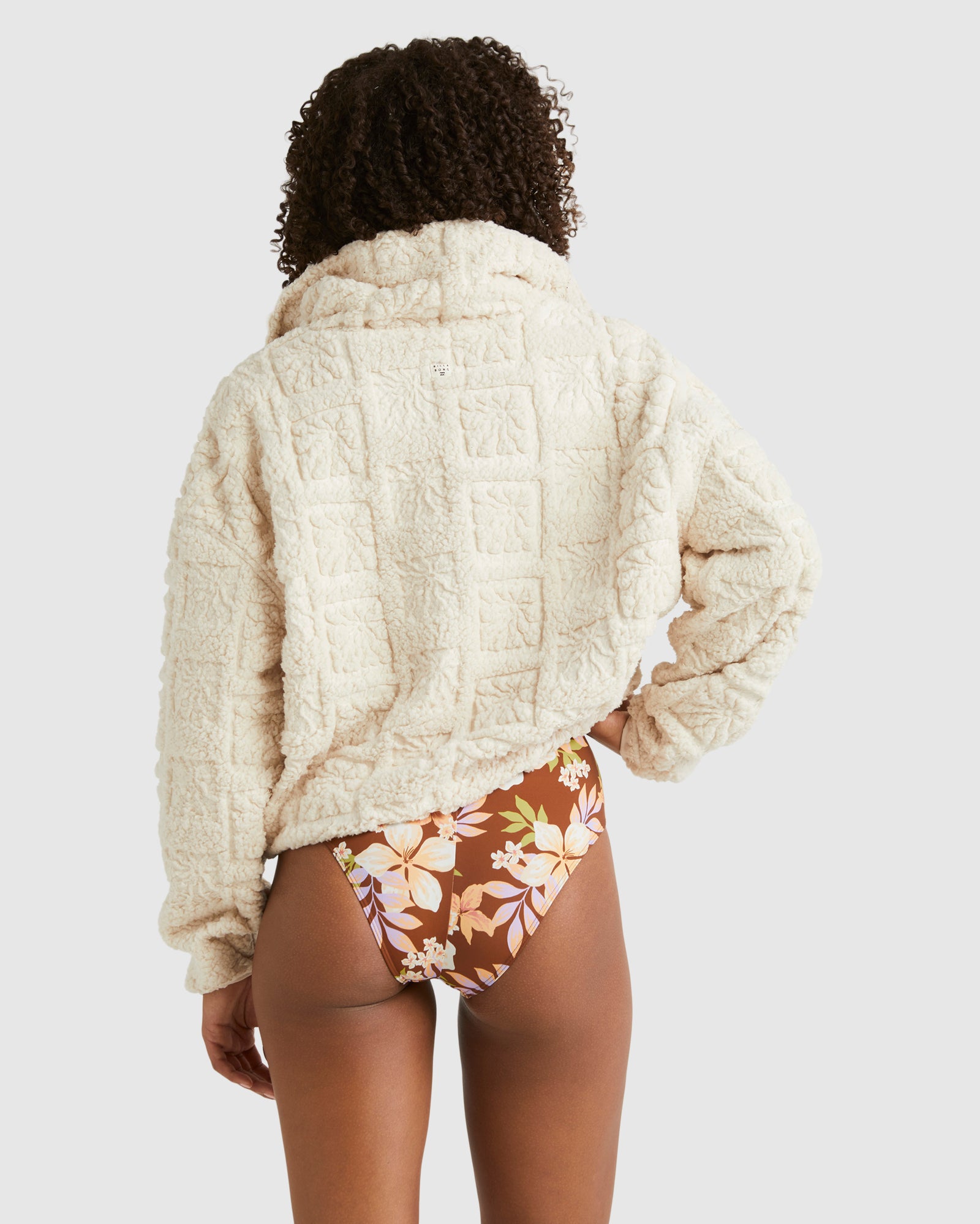 Womens Sun Stamp Half Zip Fleece Pullover