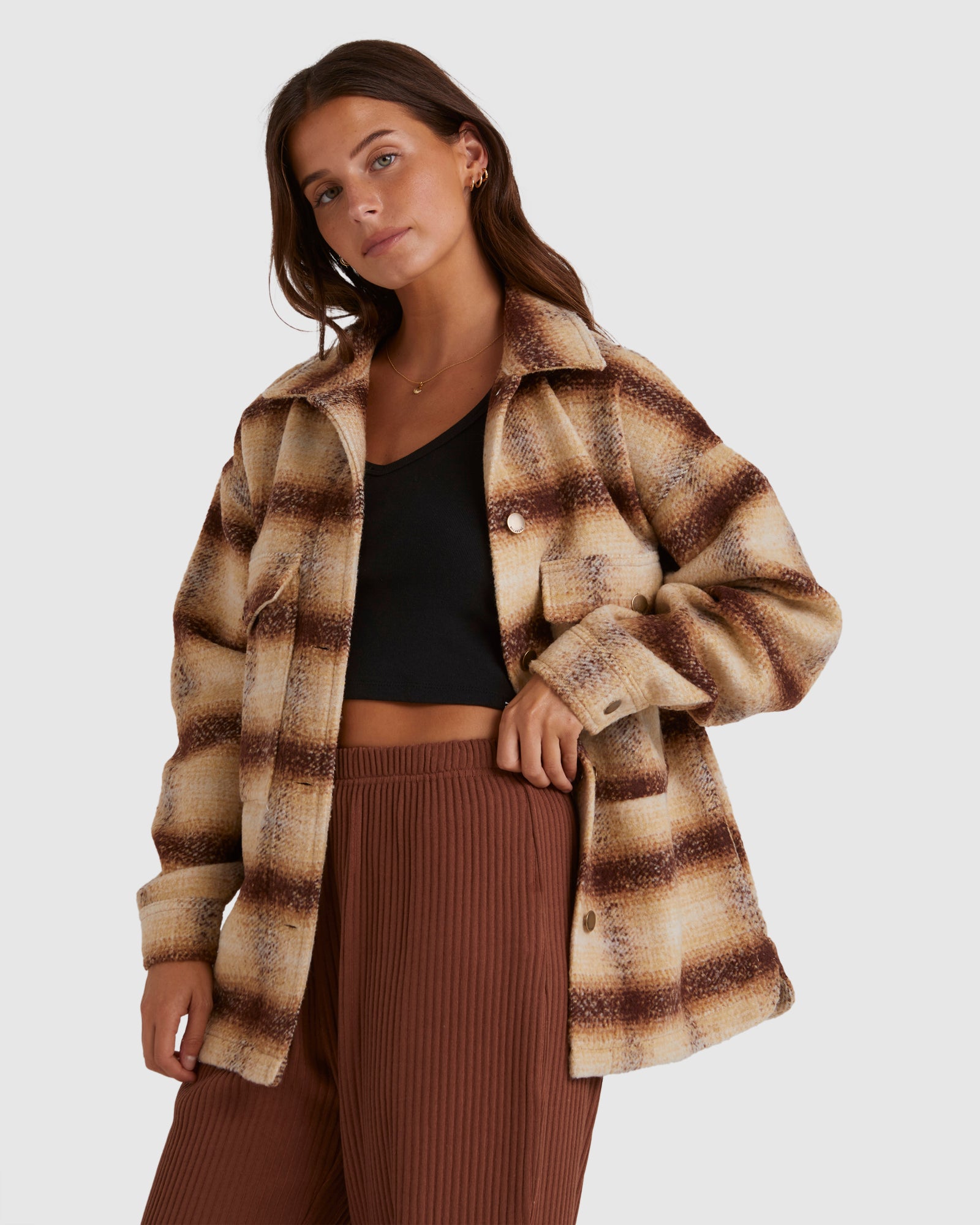 Womens Surf Check Shacket