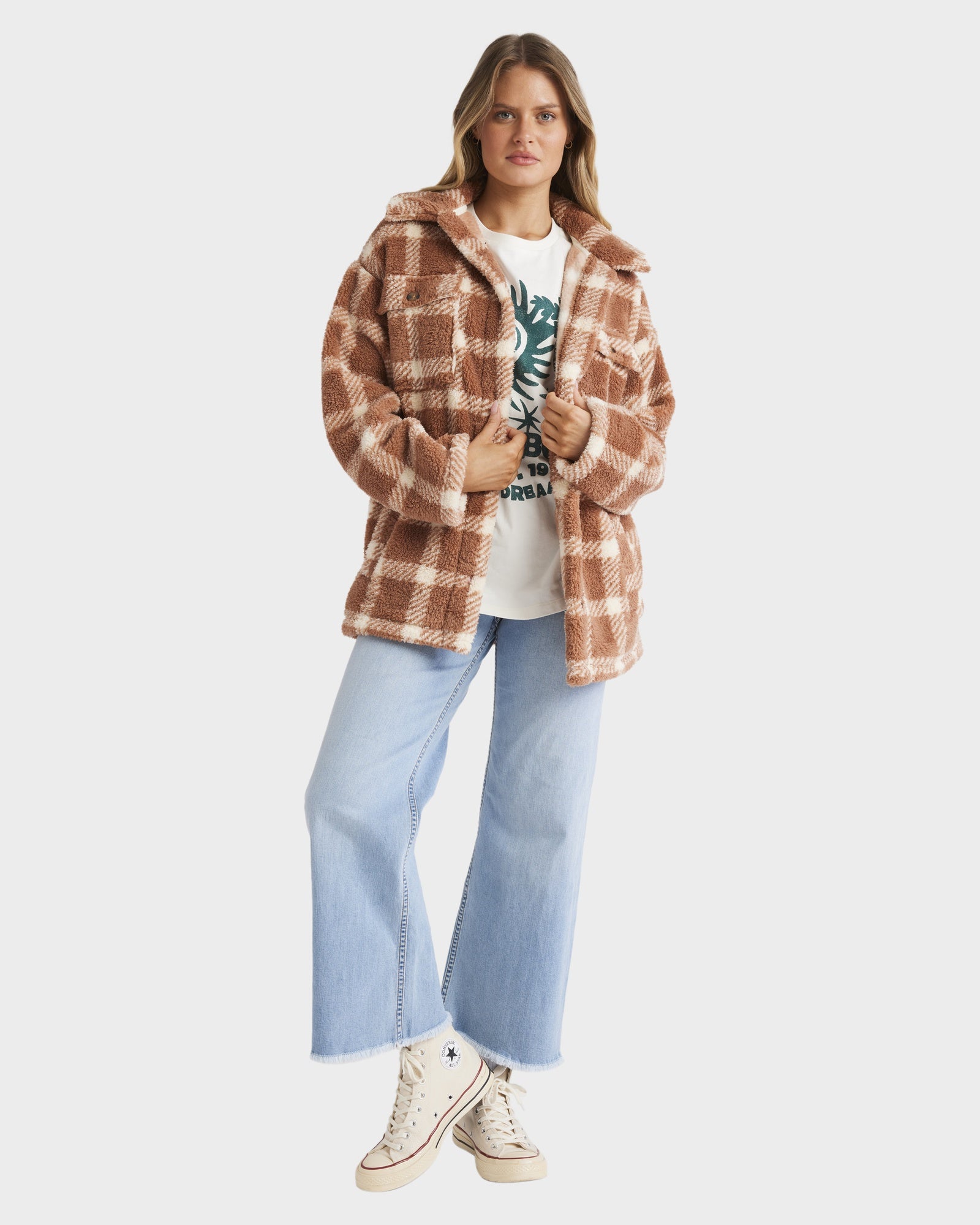 Womens Dusty Road Fleece Shacket