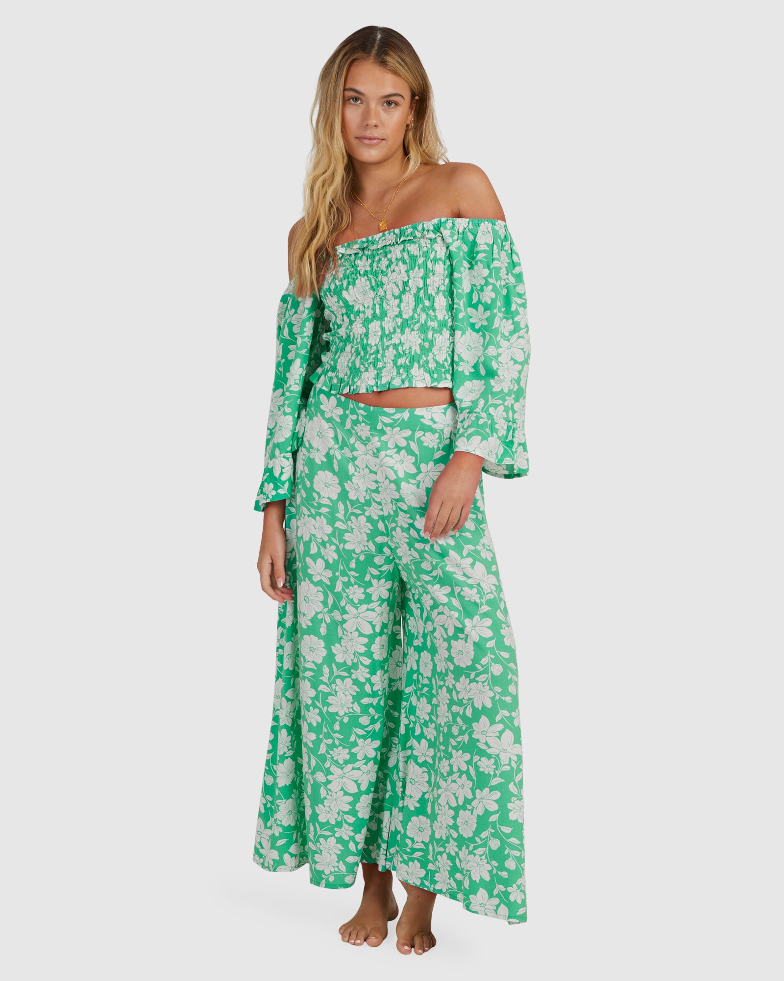 Womens On My Mind Isle Wide Leg Beachy Pants