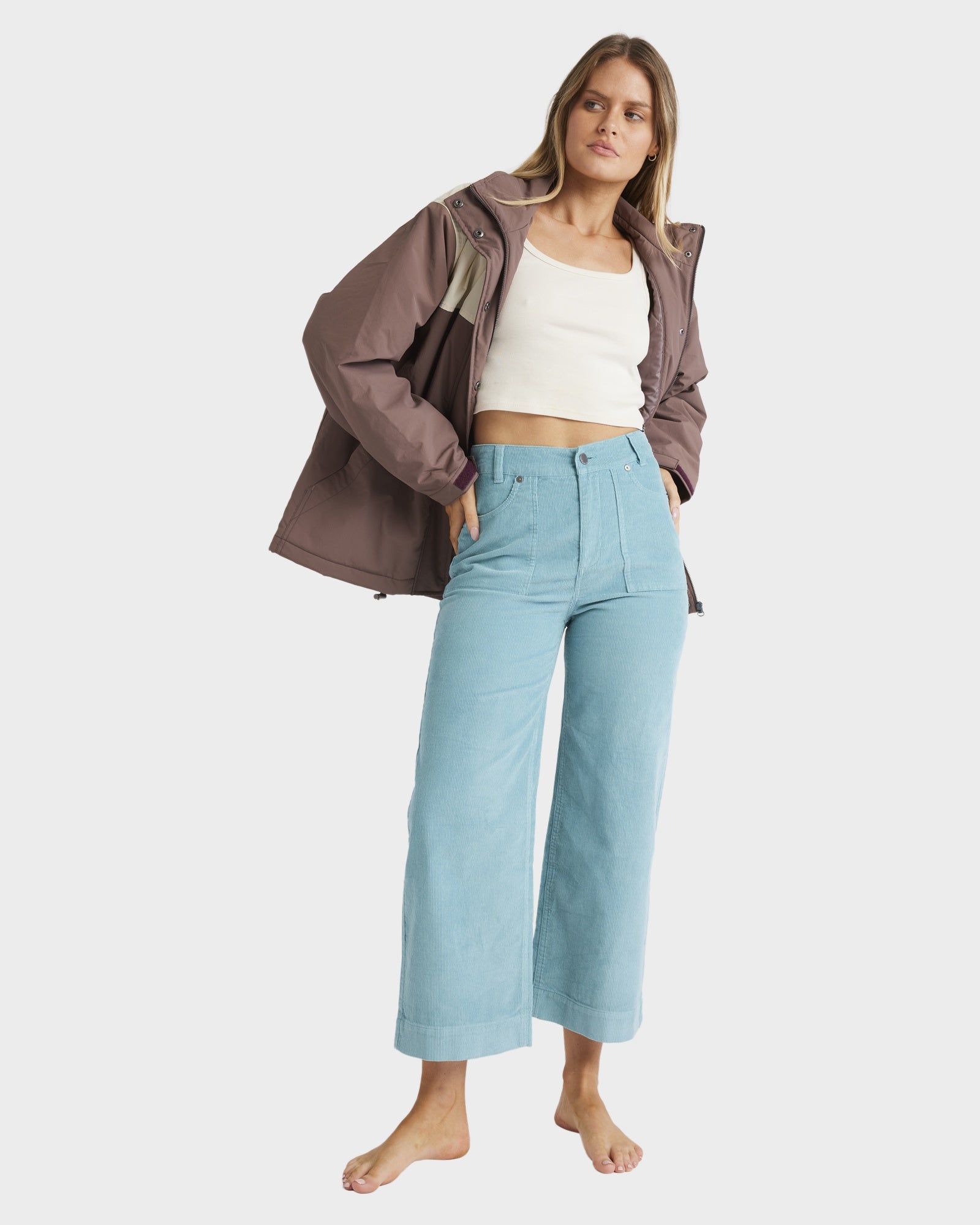 Womens Sea Tone Corduroy Pants