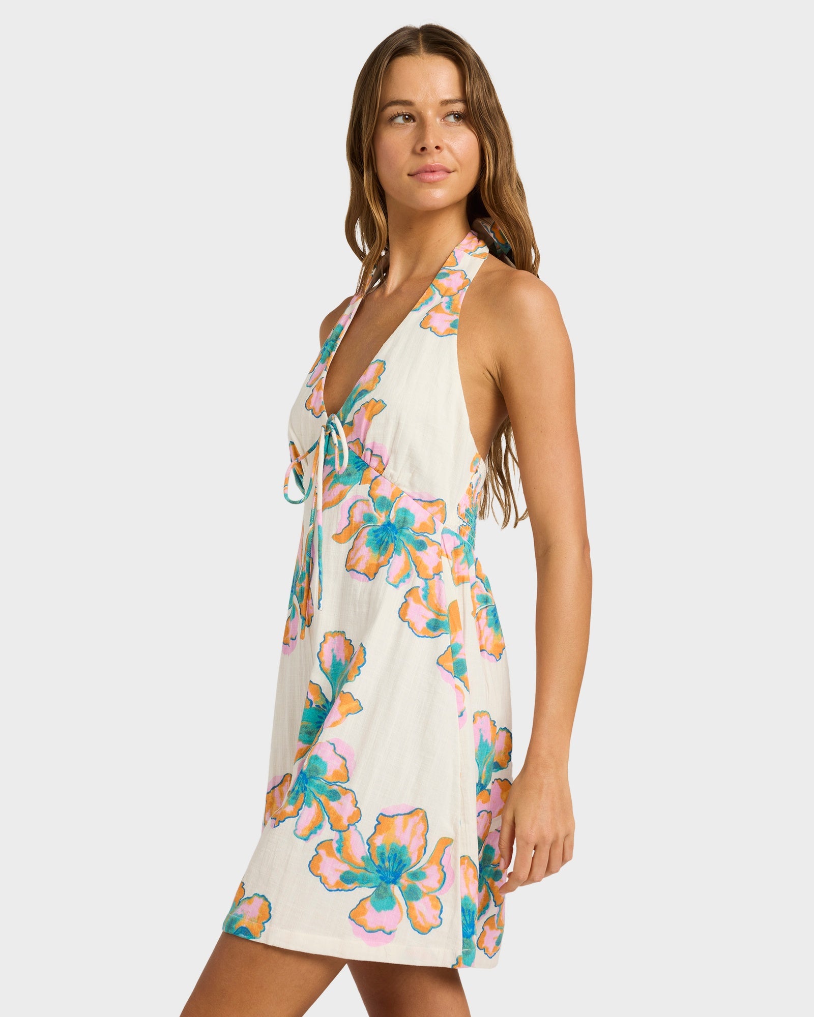 Womens Sweet Escape Halter Mini Dress