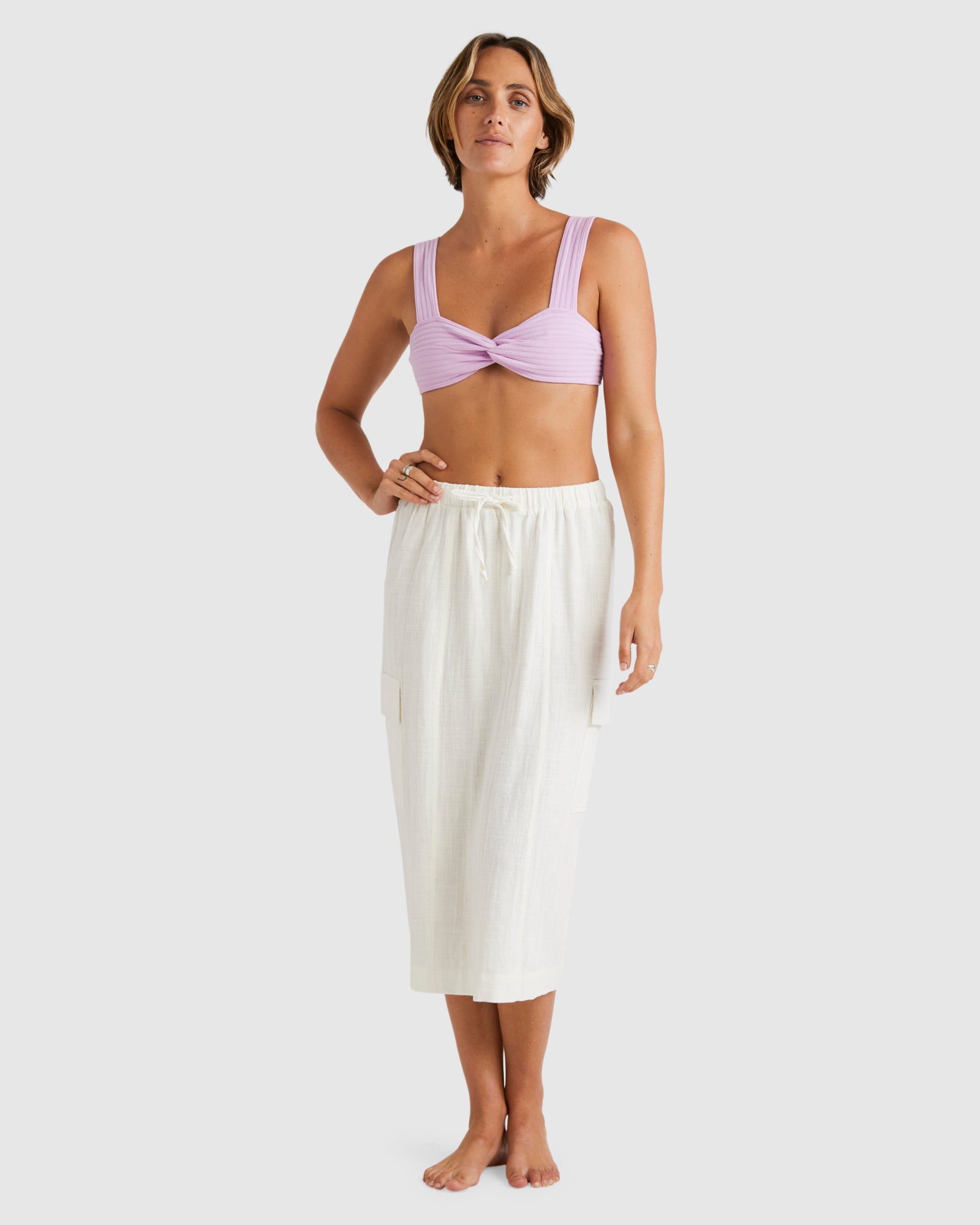 Womens Sunny Cargo Midi Skirt