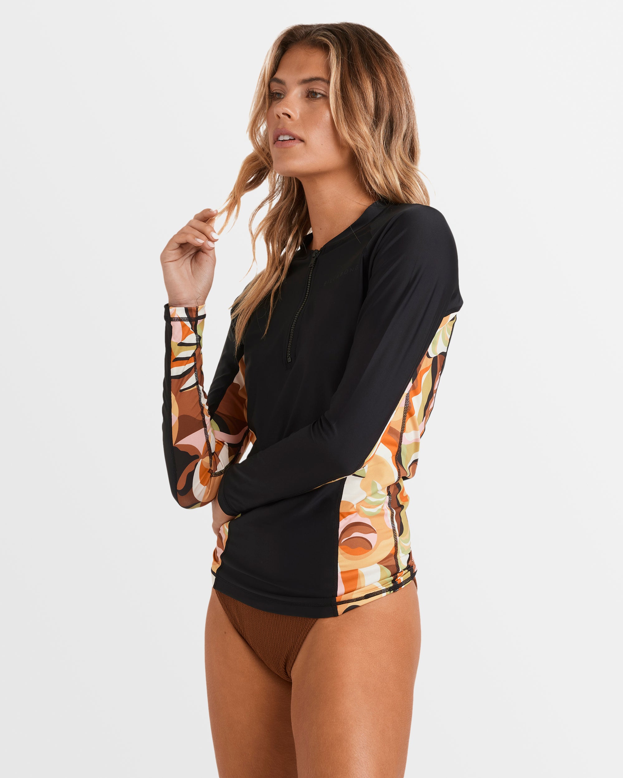 Womens Core 1/2 Zip Long Sleeve Rash Vest