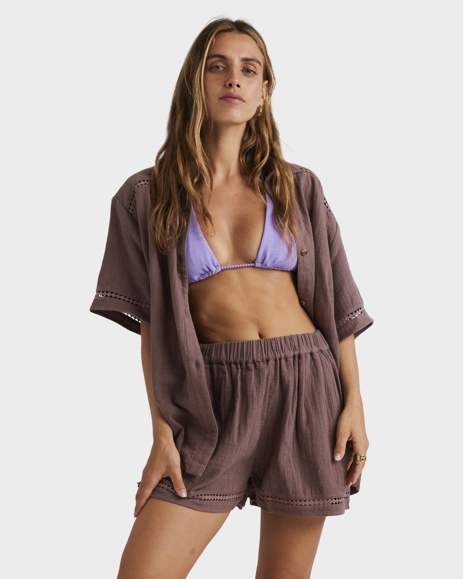 Womens Summers End Button Down Shirt