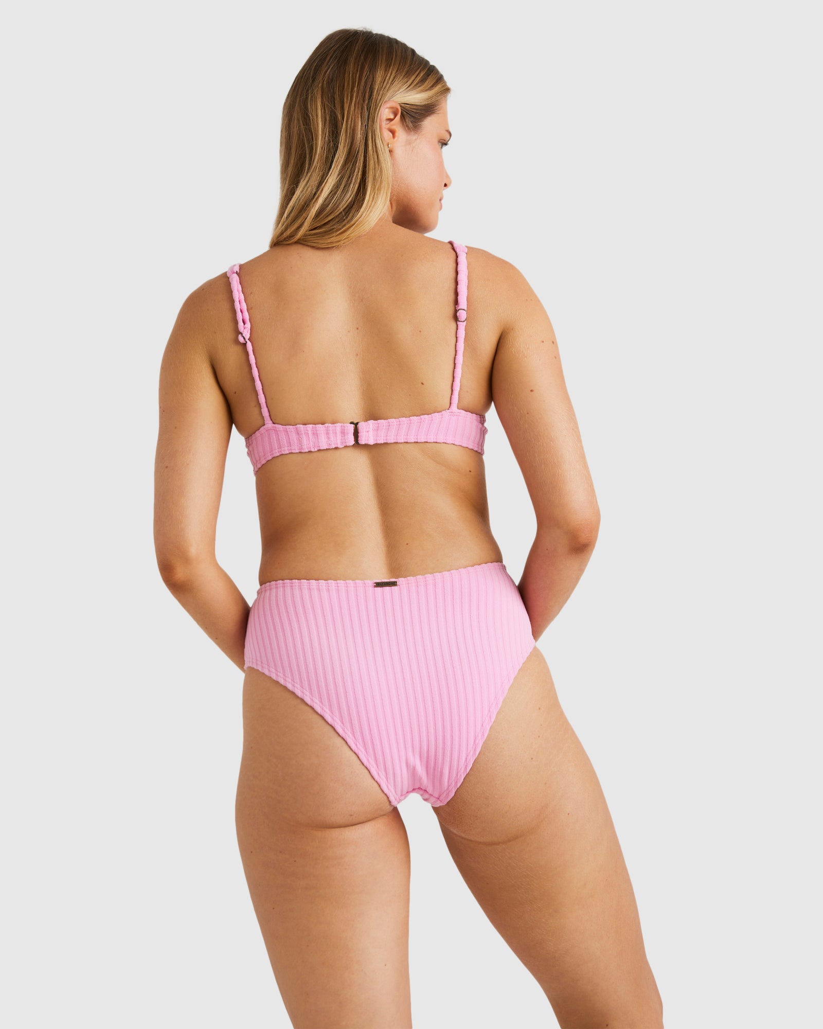 Womens Terry Rib Marina Bralette Bikini Top