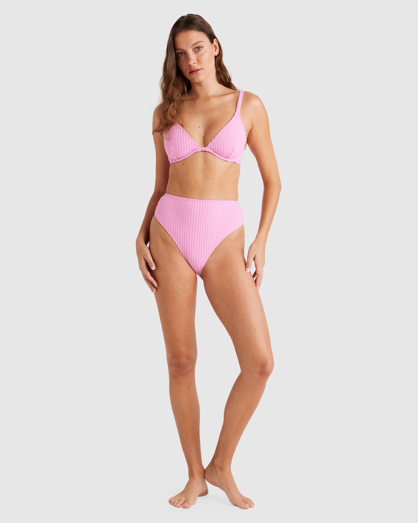 Womens Terry Rib Reese D/DD Underwire Bikini Top