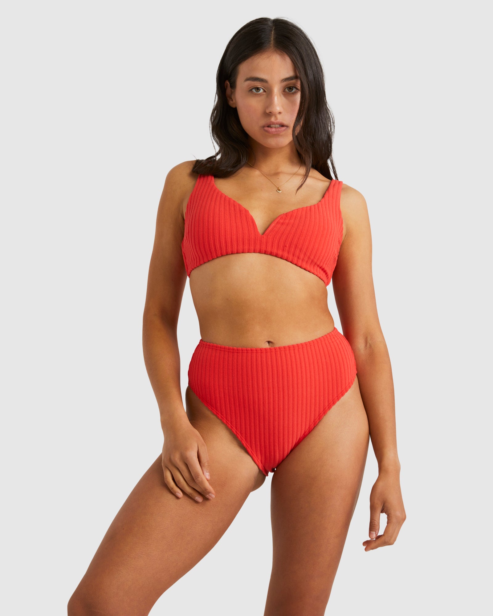 Womens Terry Rib High Maui Bikini Bottom