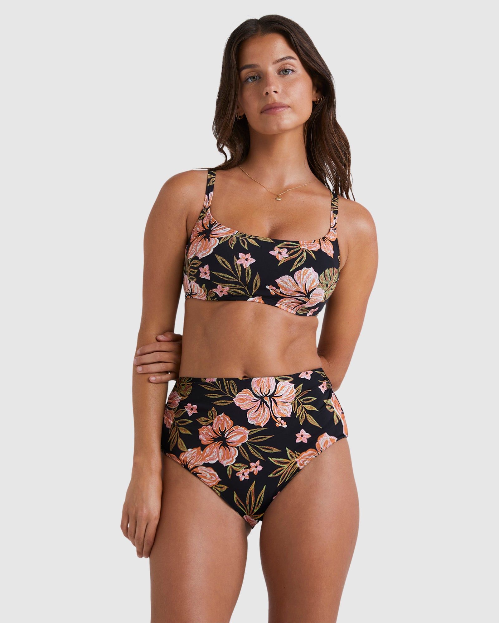 Womens Hooked On Tropics High Retro Bikini Bottom