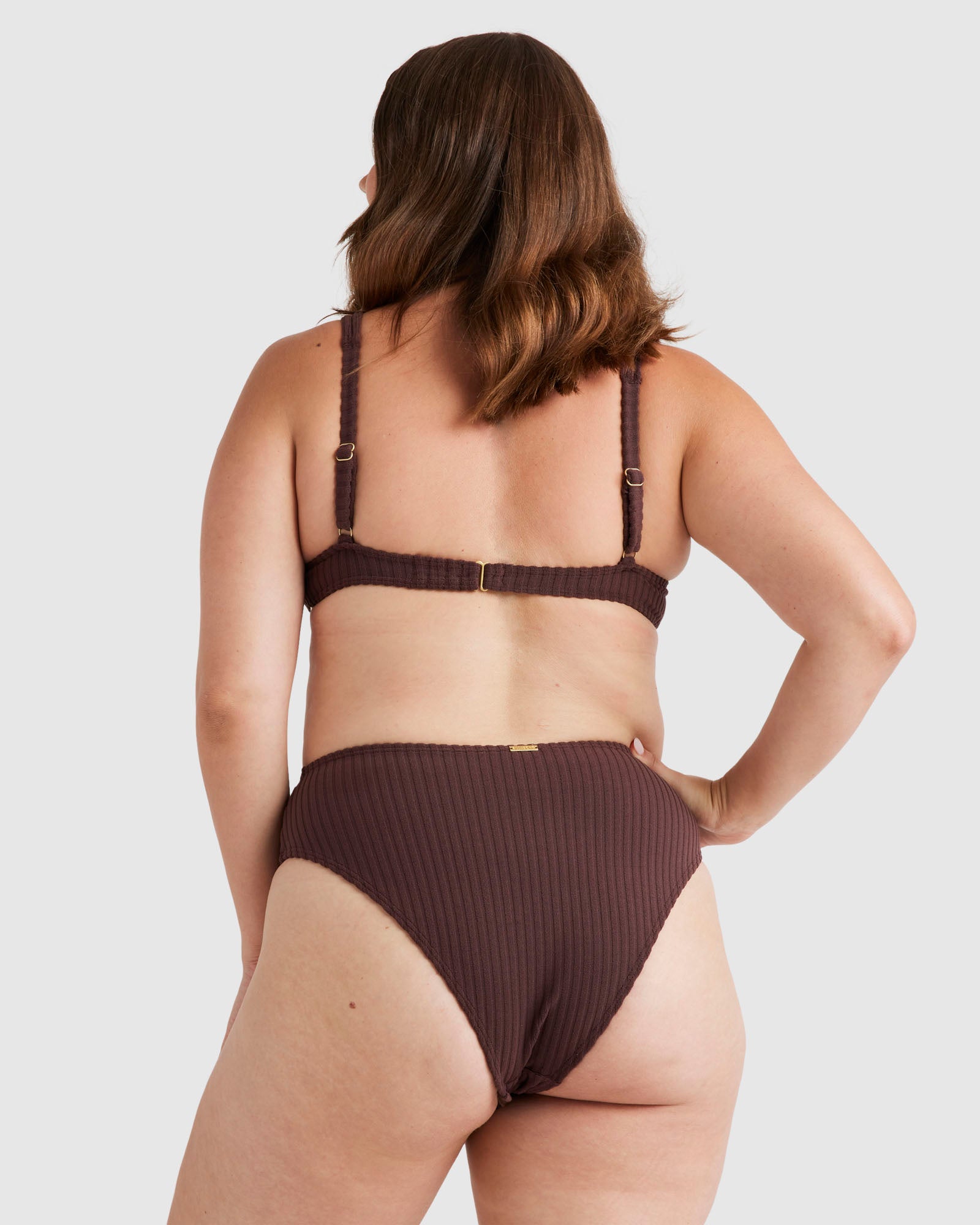 Womens Terry Rib High Maui Pant Bikini Bottom