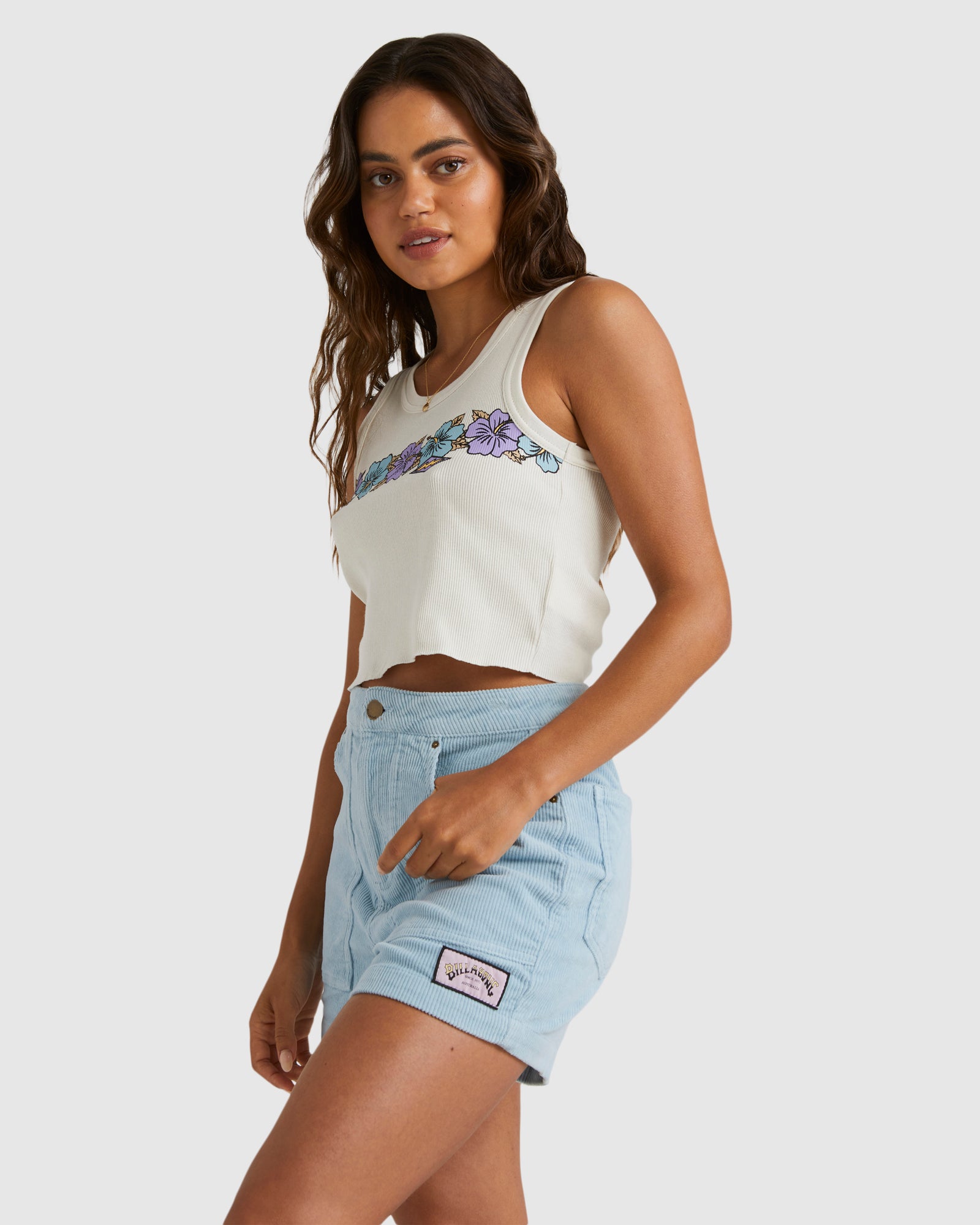 Womens Hibiscus Holiday Tank Top