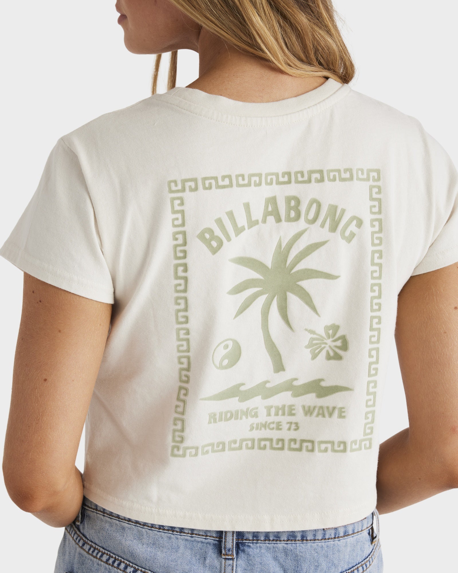 Womens Riding The Wave Crop T-Shirt