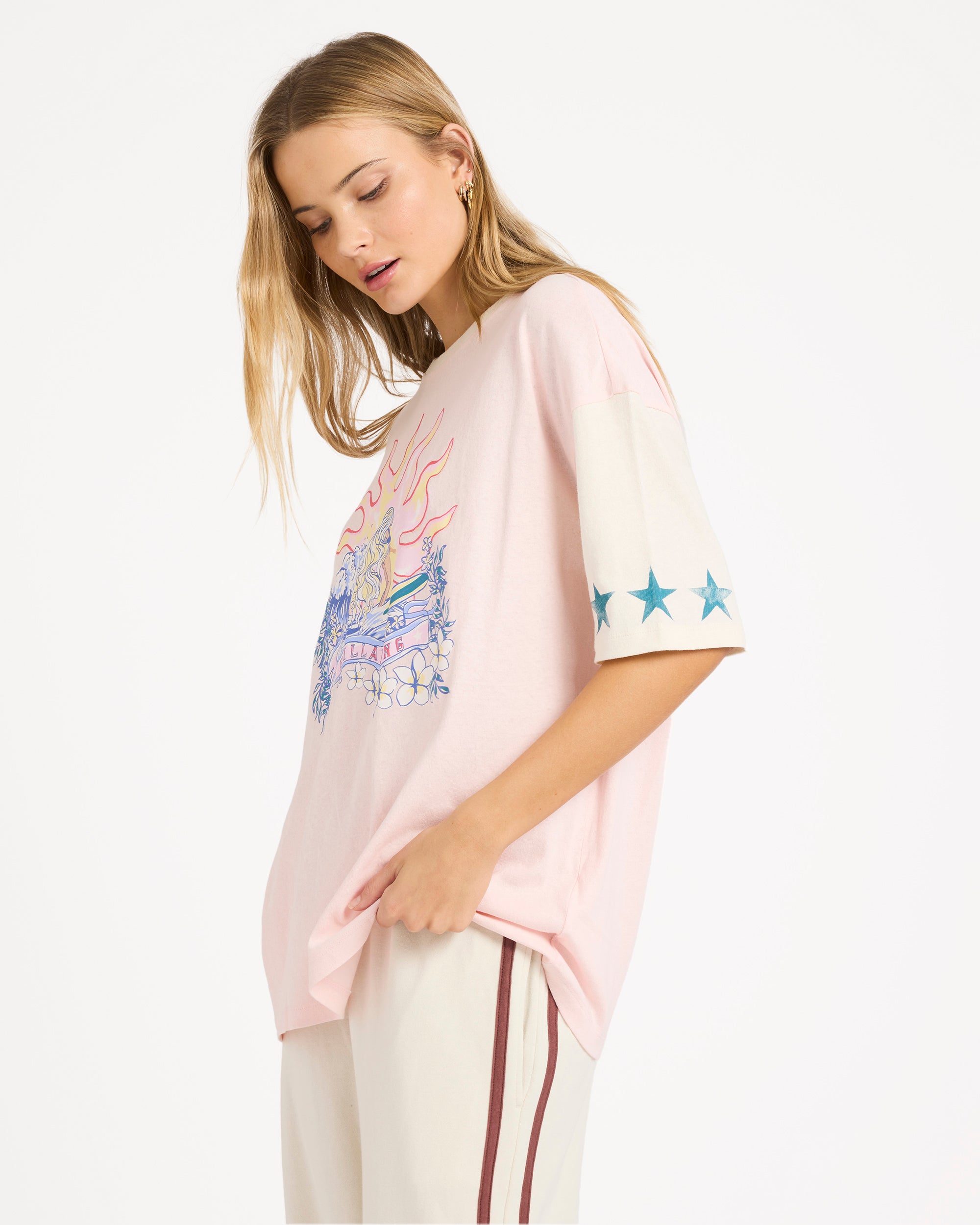 Womens Tropics Co Ringer T-Shirt