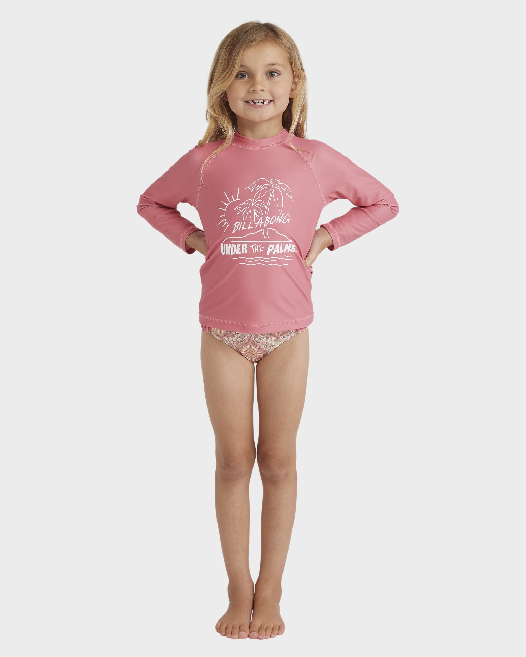 Girls 0-5 Under The Palm Long Sleeve Rash Vest