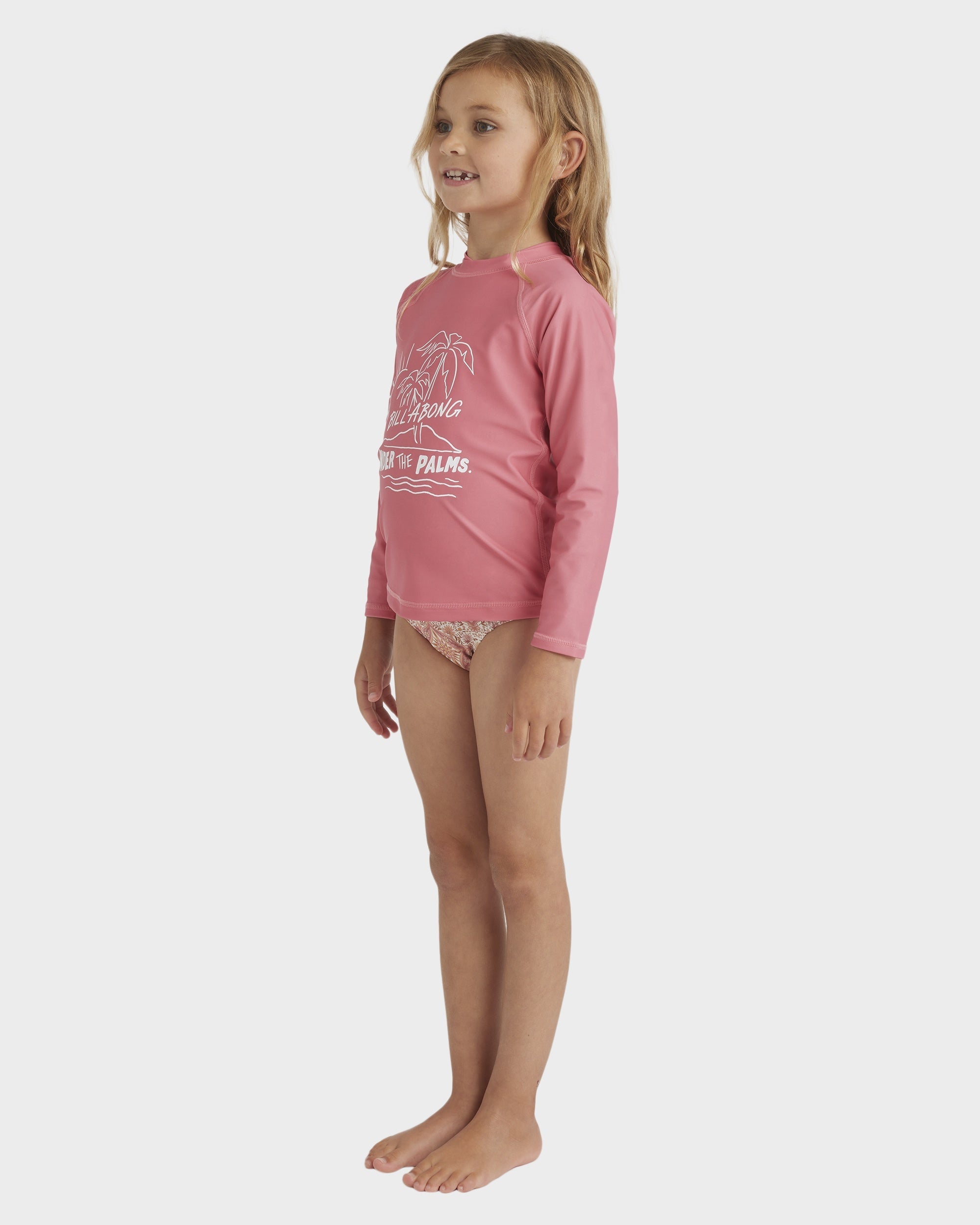 Girls 0-5 Under The Palm Long Sleeve Rash Vest