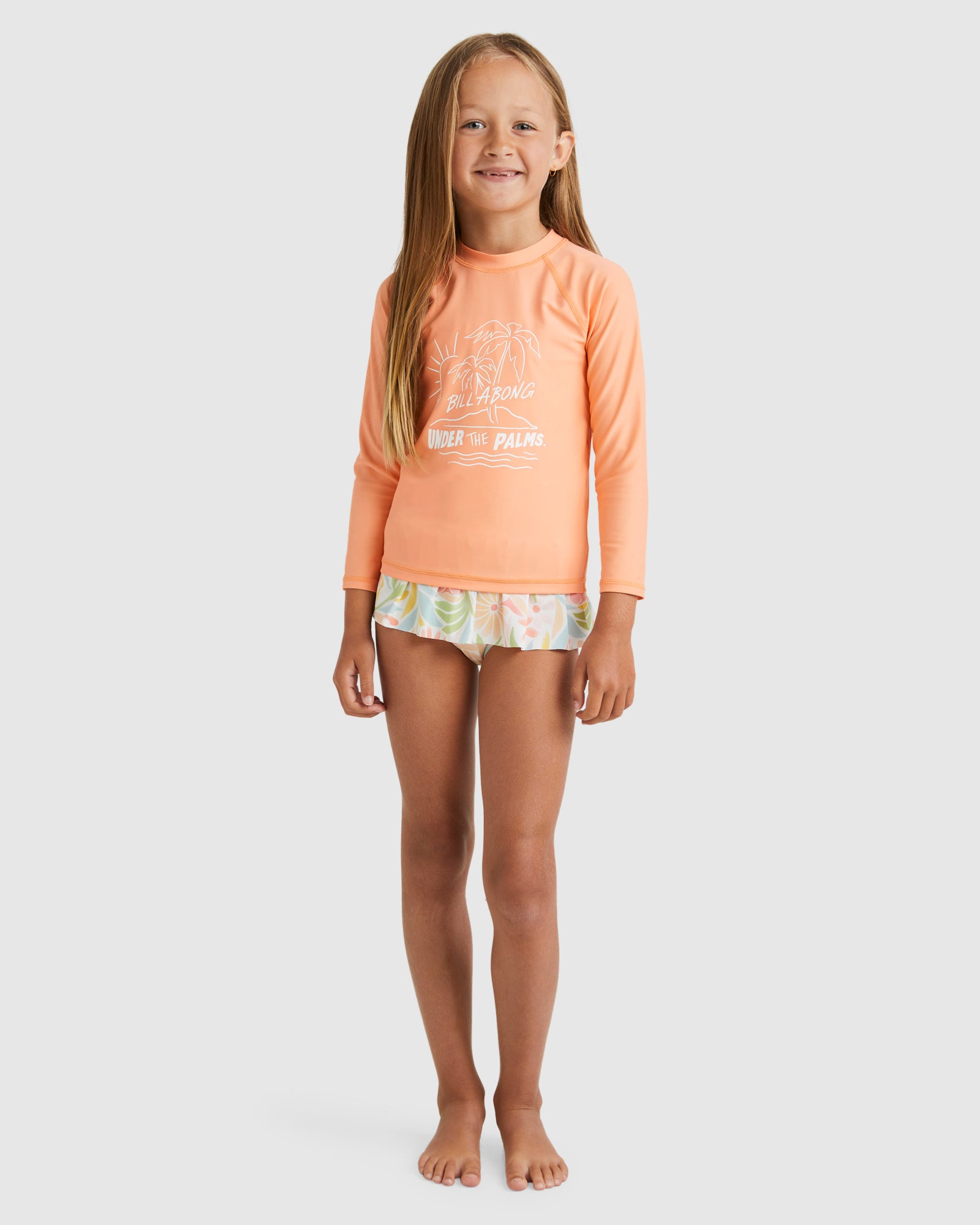 Girls 0-5 Under The Palms Long Sleeve Rash Vest
