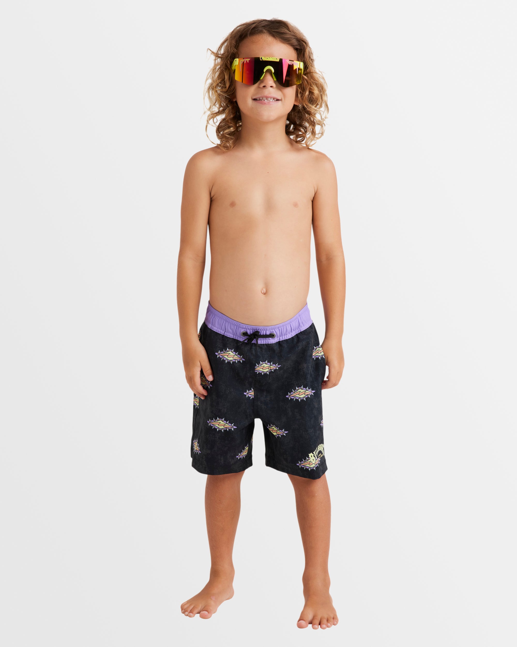 Boys 0-7 Diamond Grit Layback 13" Boardshorts