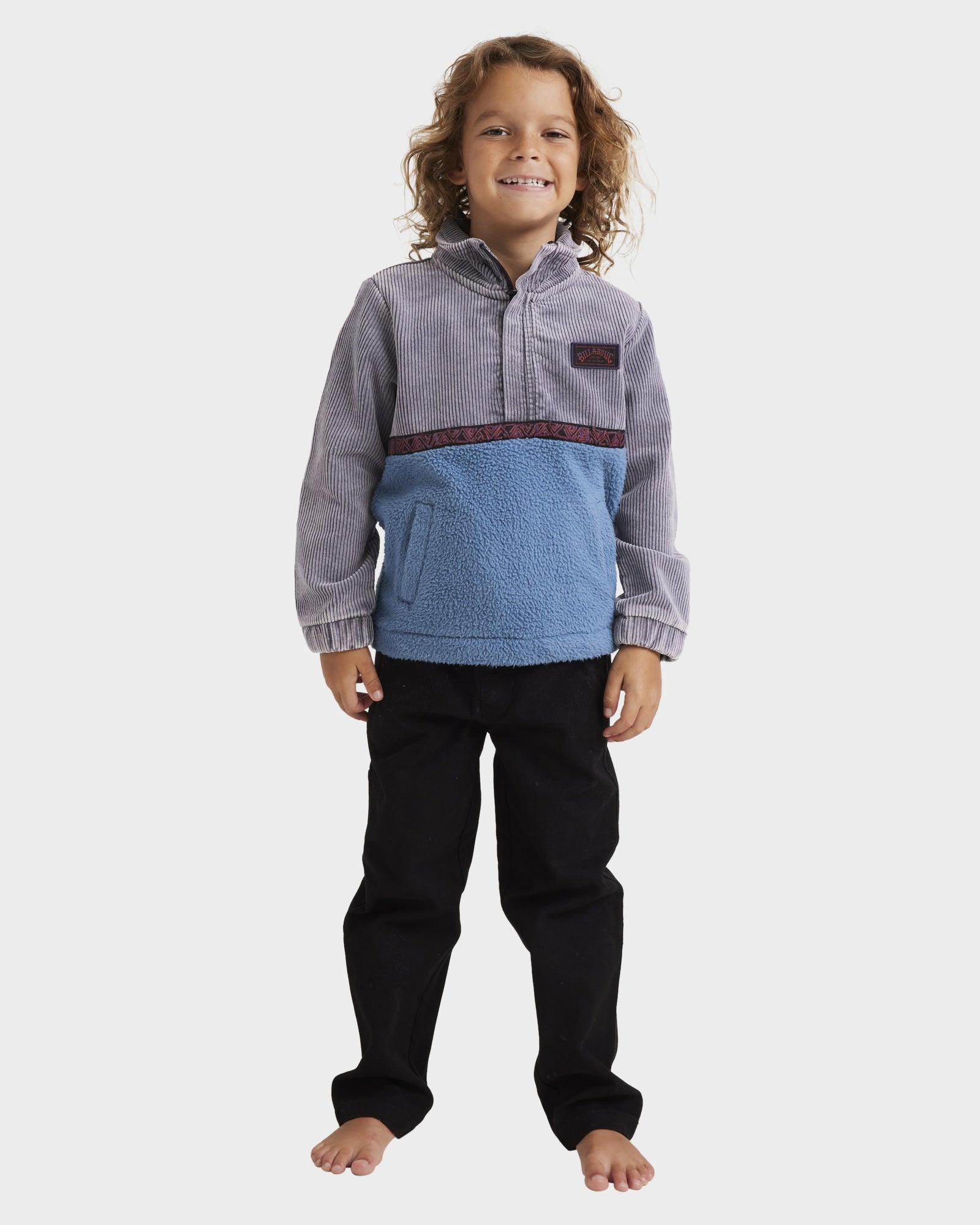 Boys 0-7 Space Lobster Half Zip Fleece Pullover