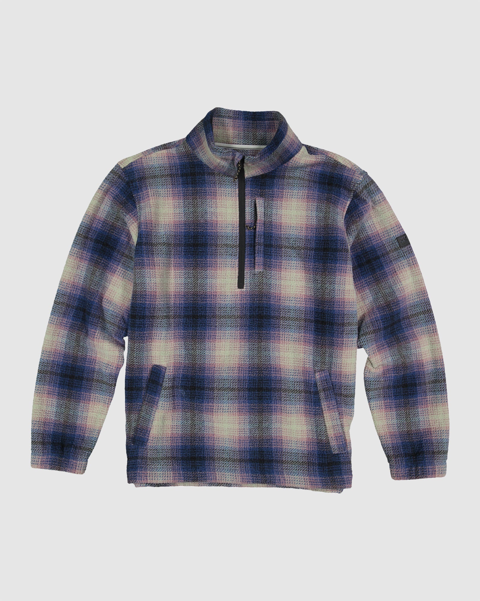 Mens Boundary Mock Neck Fleece Pullover