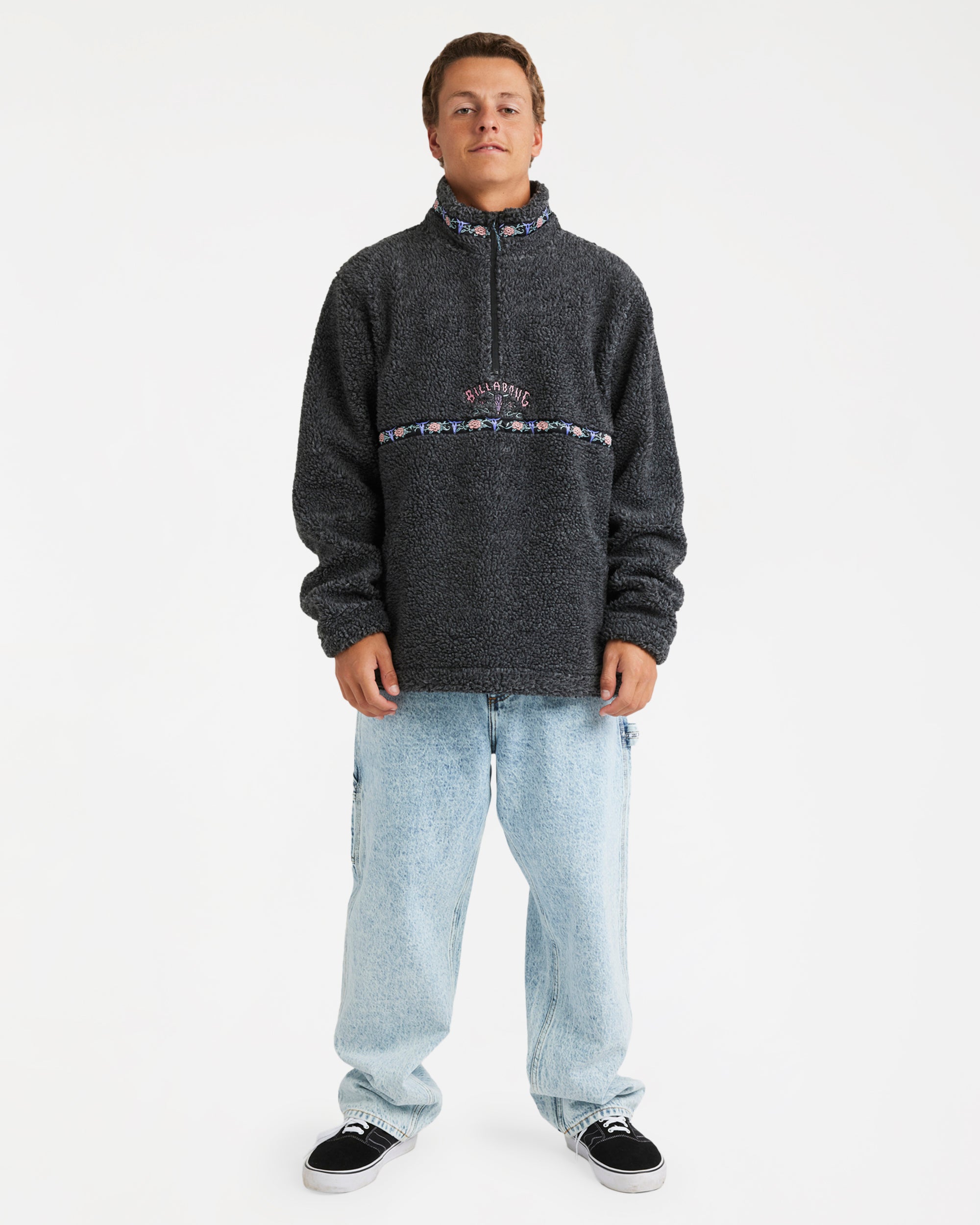 Mens Occy Tombstone Half Zip Fleece Pullover