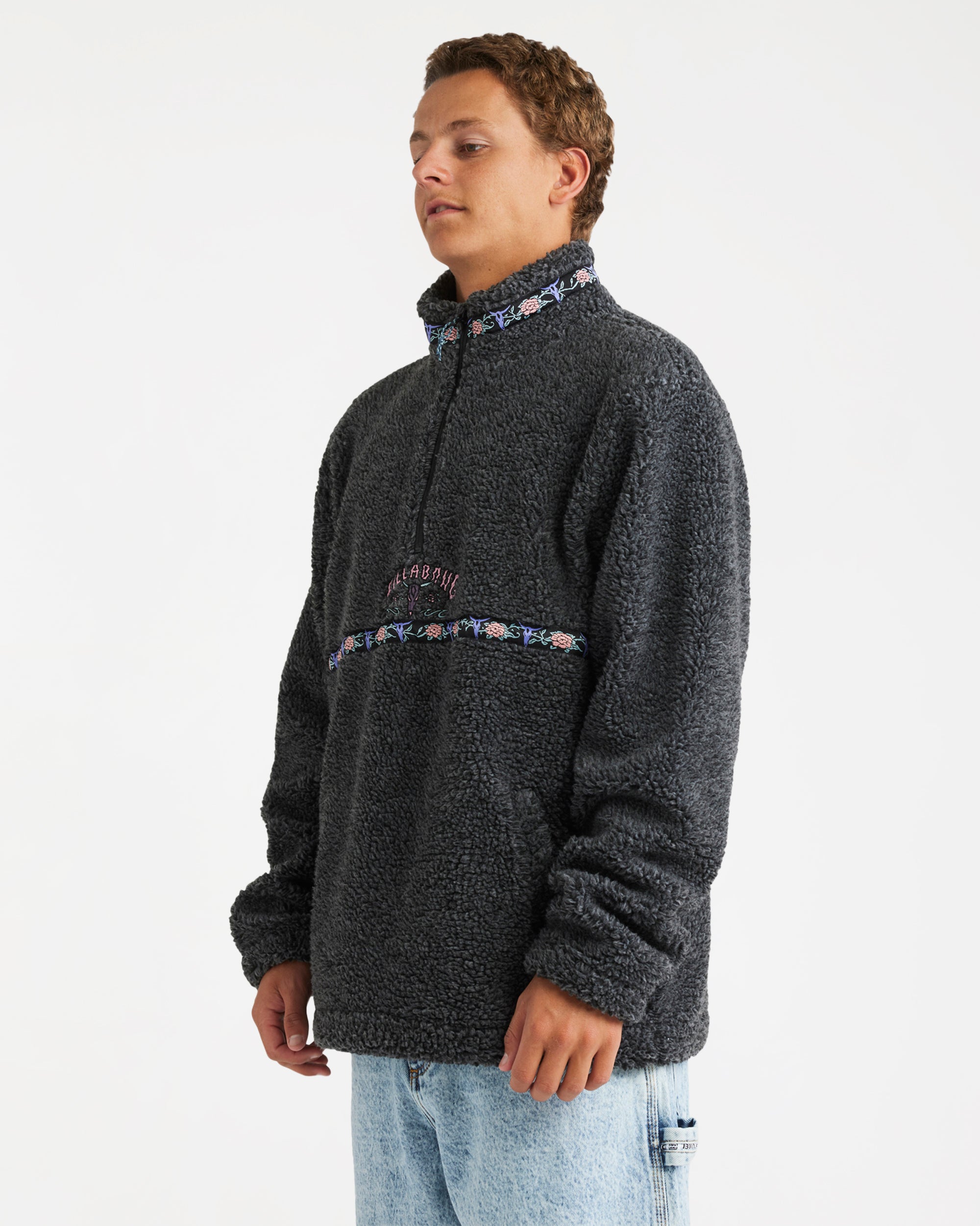 Mens Occy Tombstone Half Zip Fleece Pullover