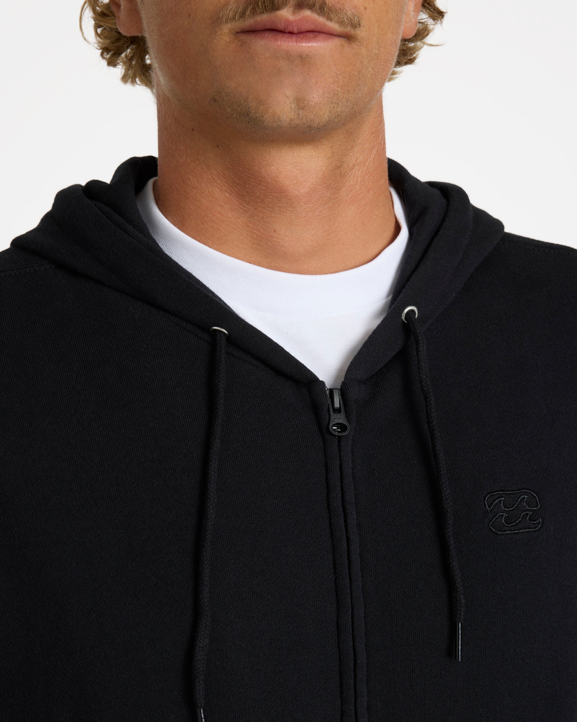 Mens Premium Wave Washed Zip Up Hoodie