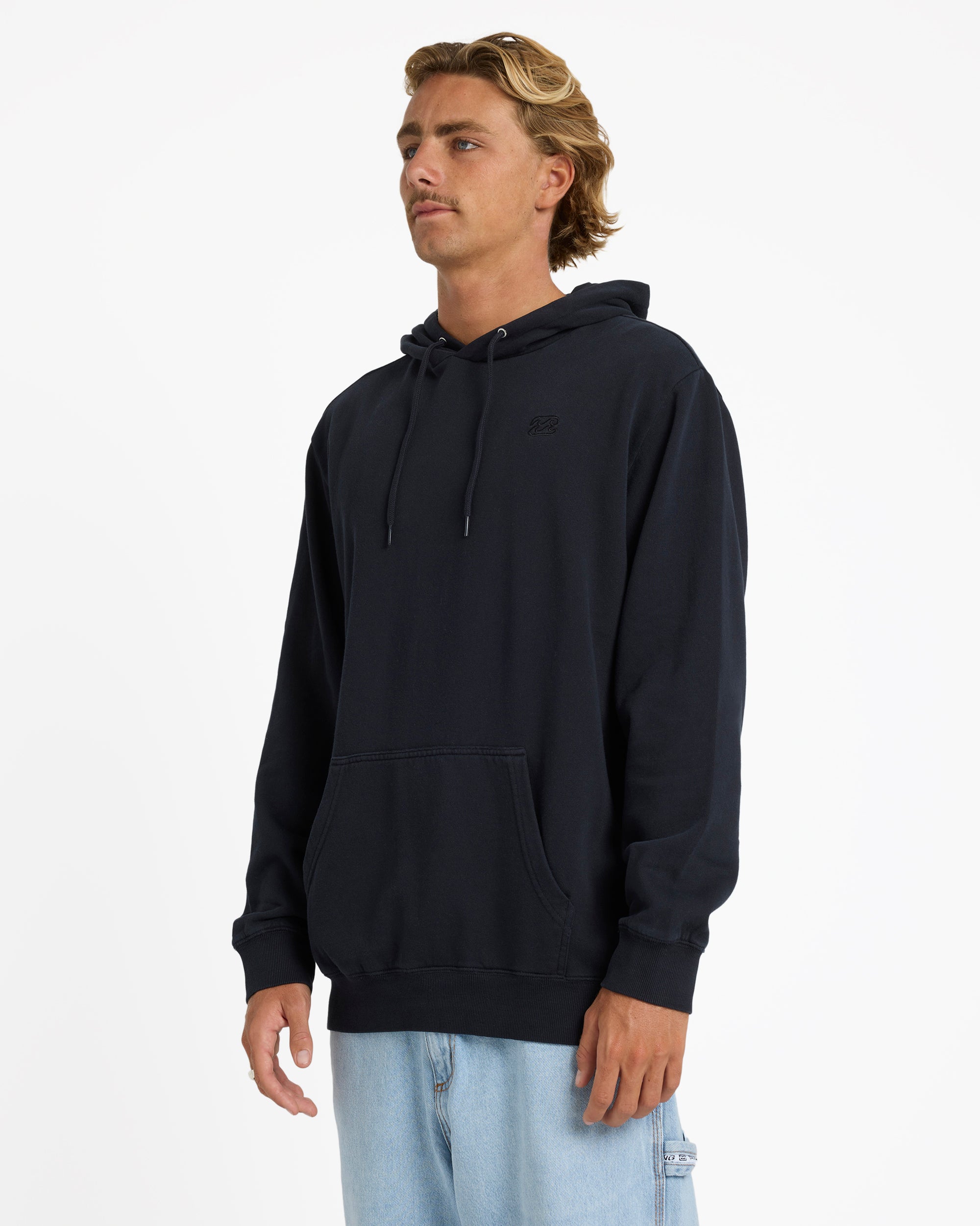 Mens Premium Wave Washed Pullover Hoodie