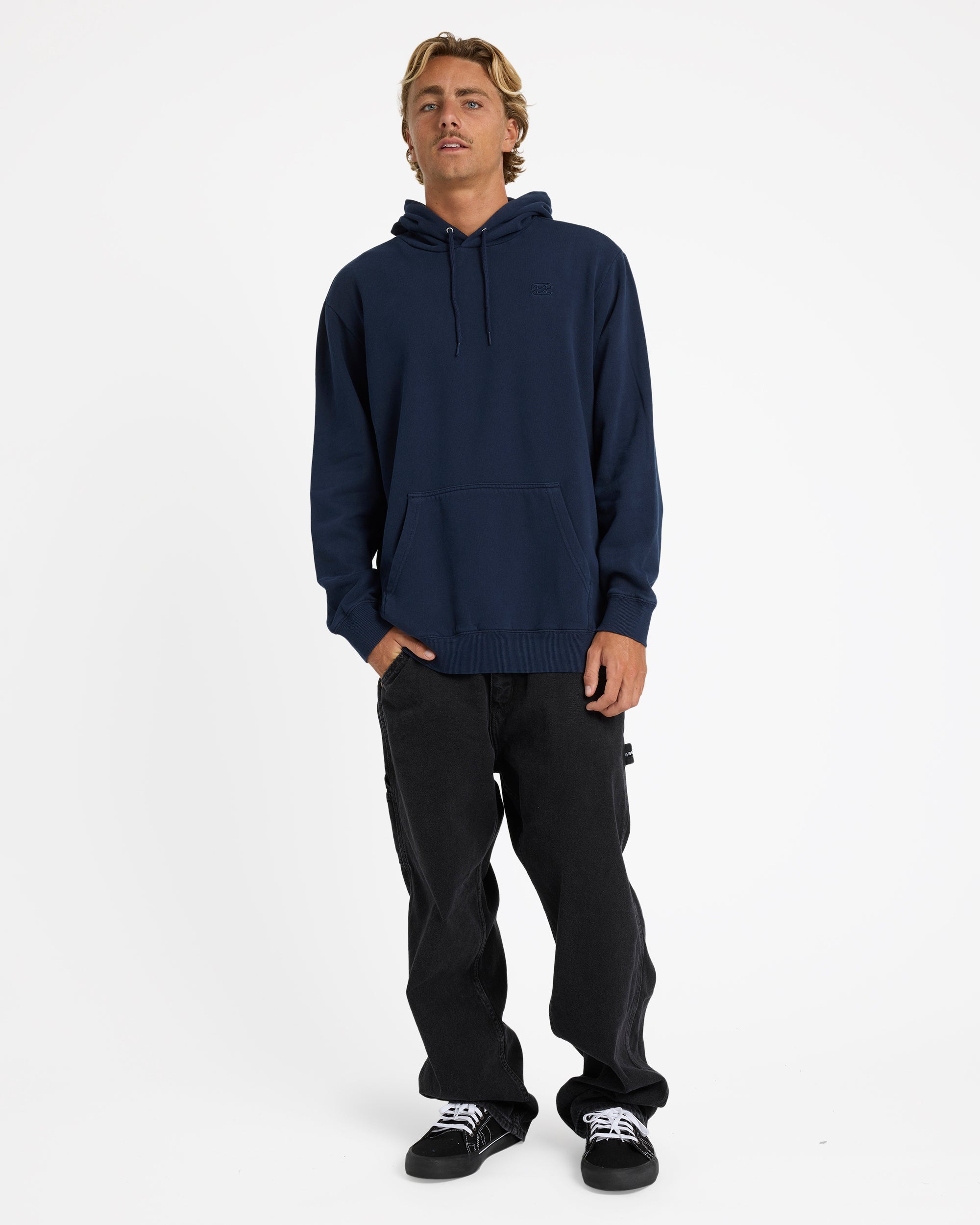 Mens Premium Wave Washed Pullover Hoodie