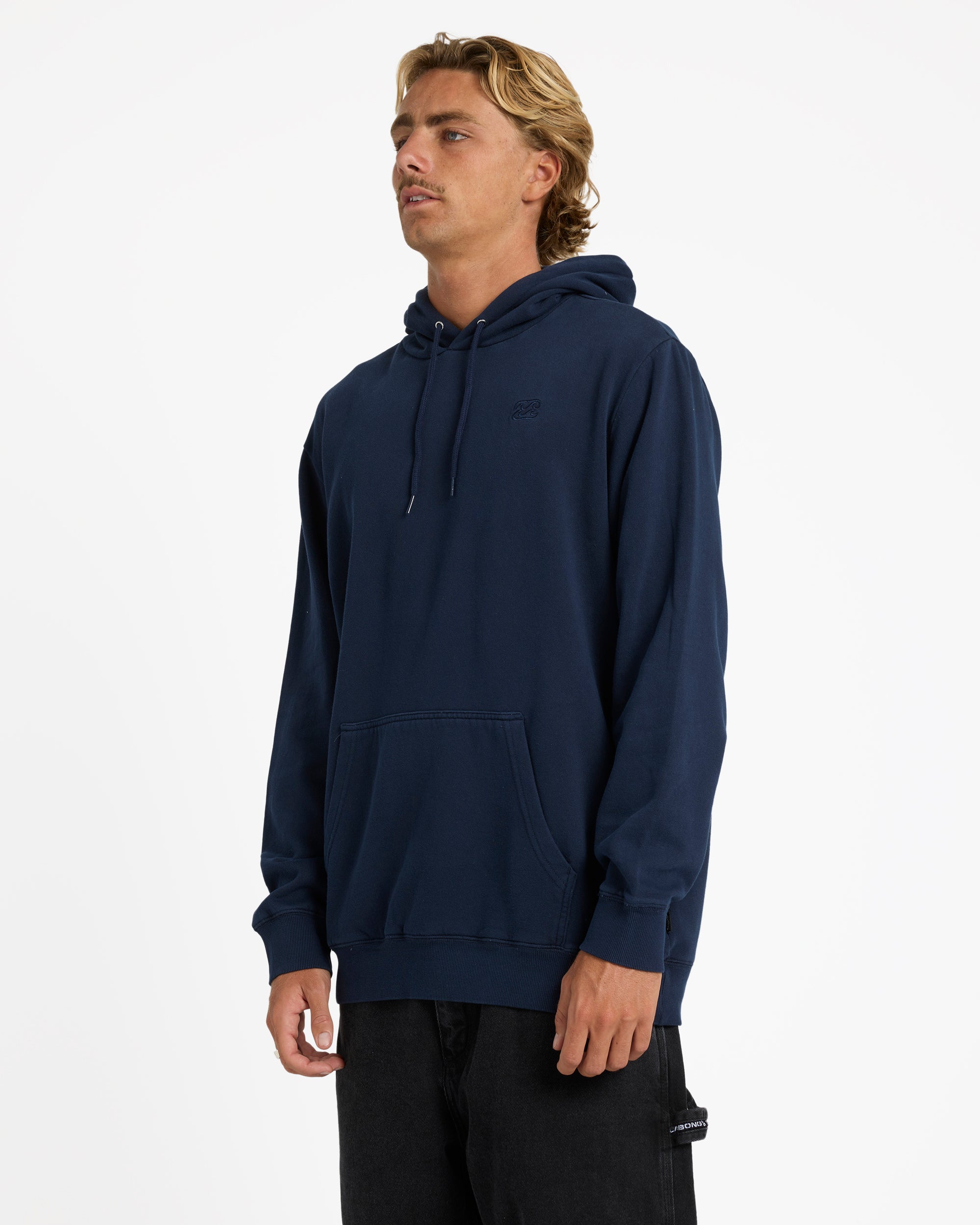 Mens Premium Wave Washed Pullover Hoodie