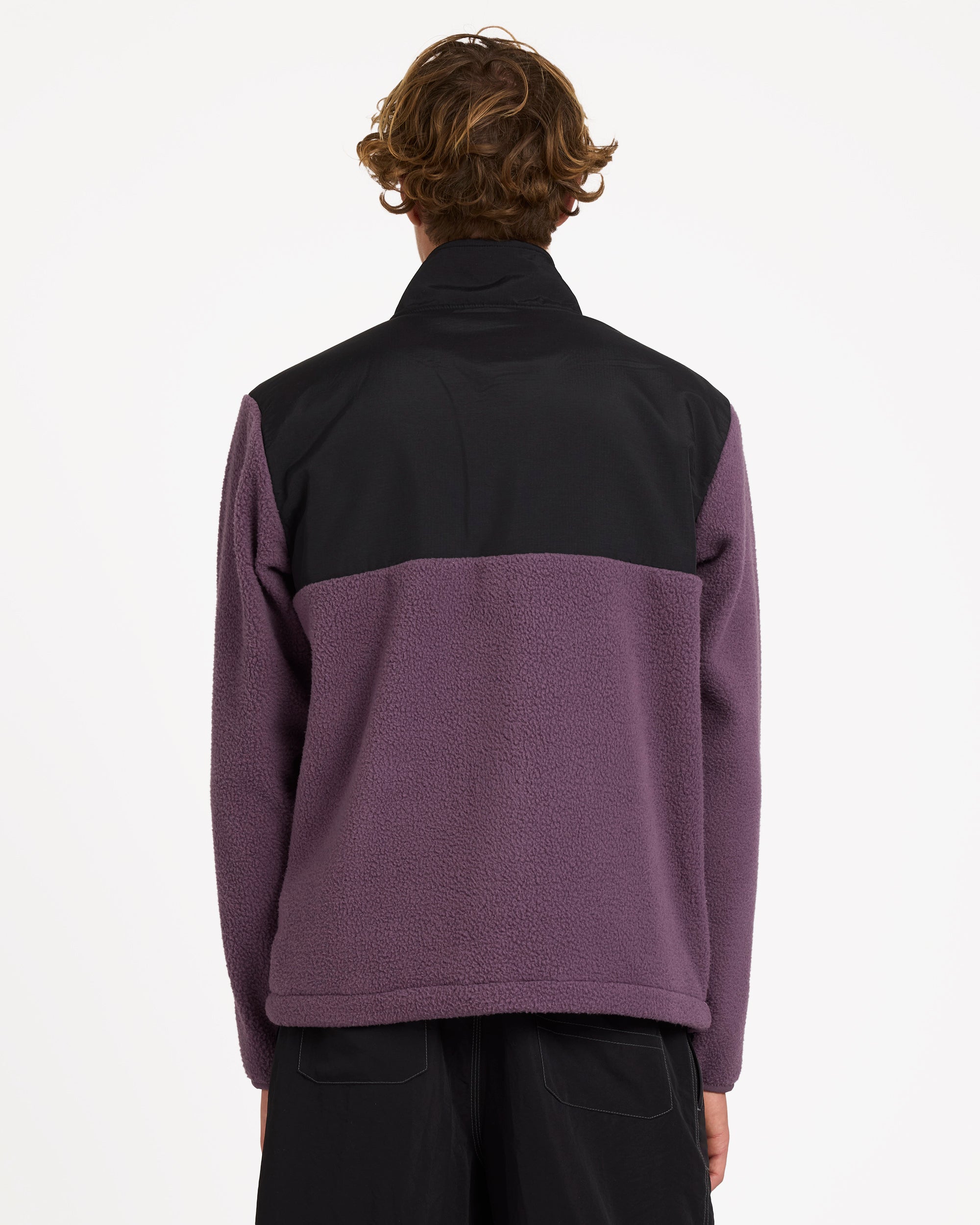 Mens Boundary Mock Snap Fleece Pullover