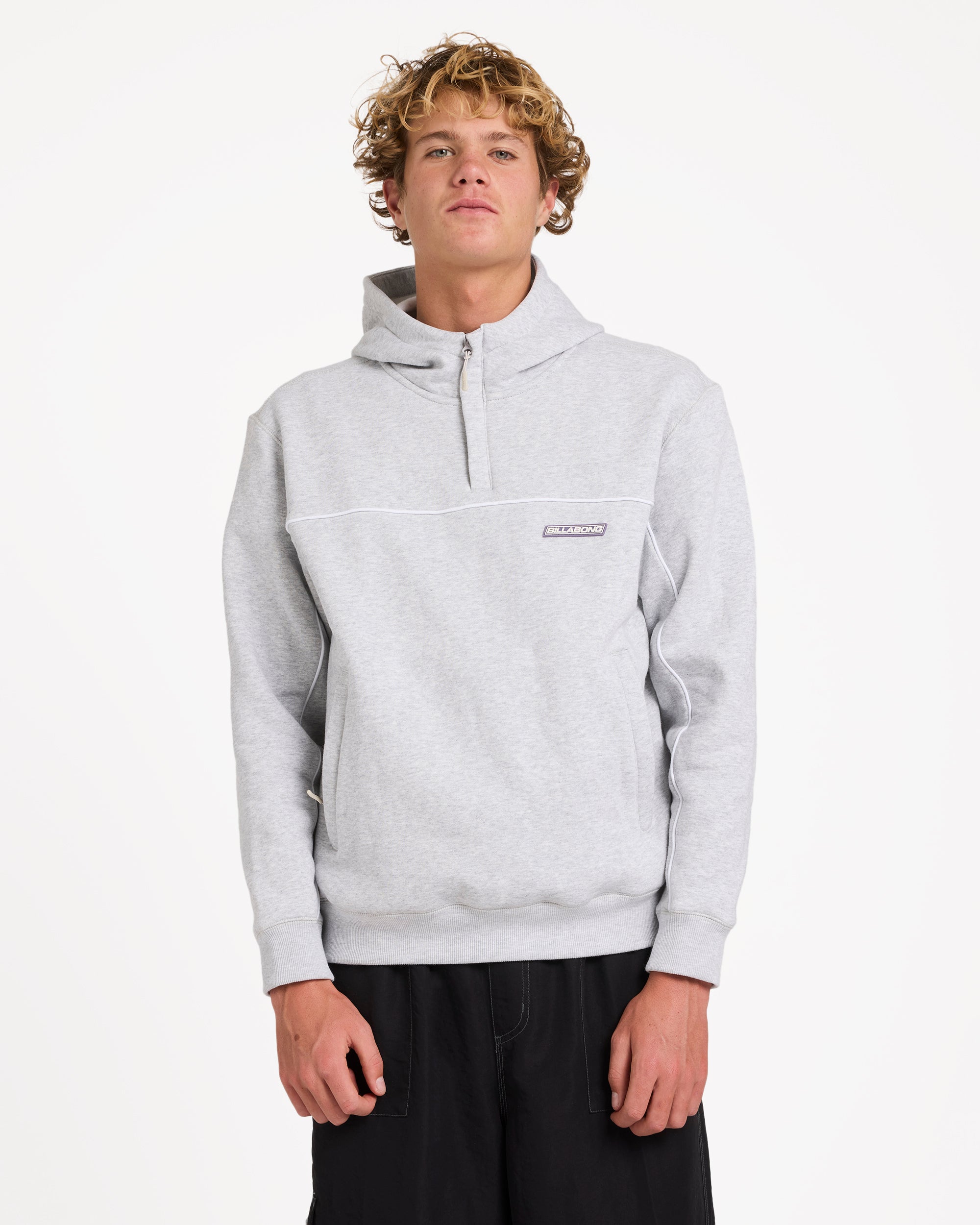Mens A/Div Mock Neck Pullover Hoodie