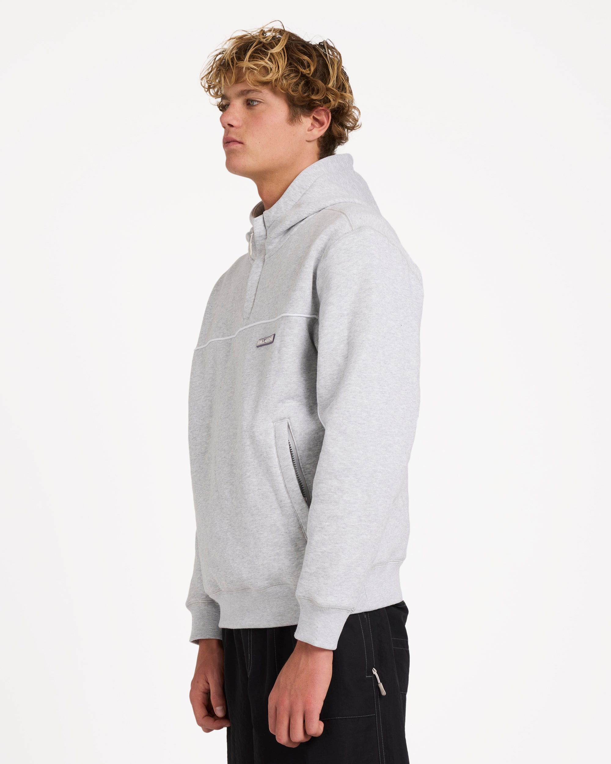 Mens A/Div Mock Neck Pullover Hoodie