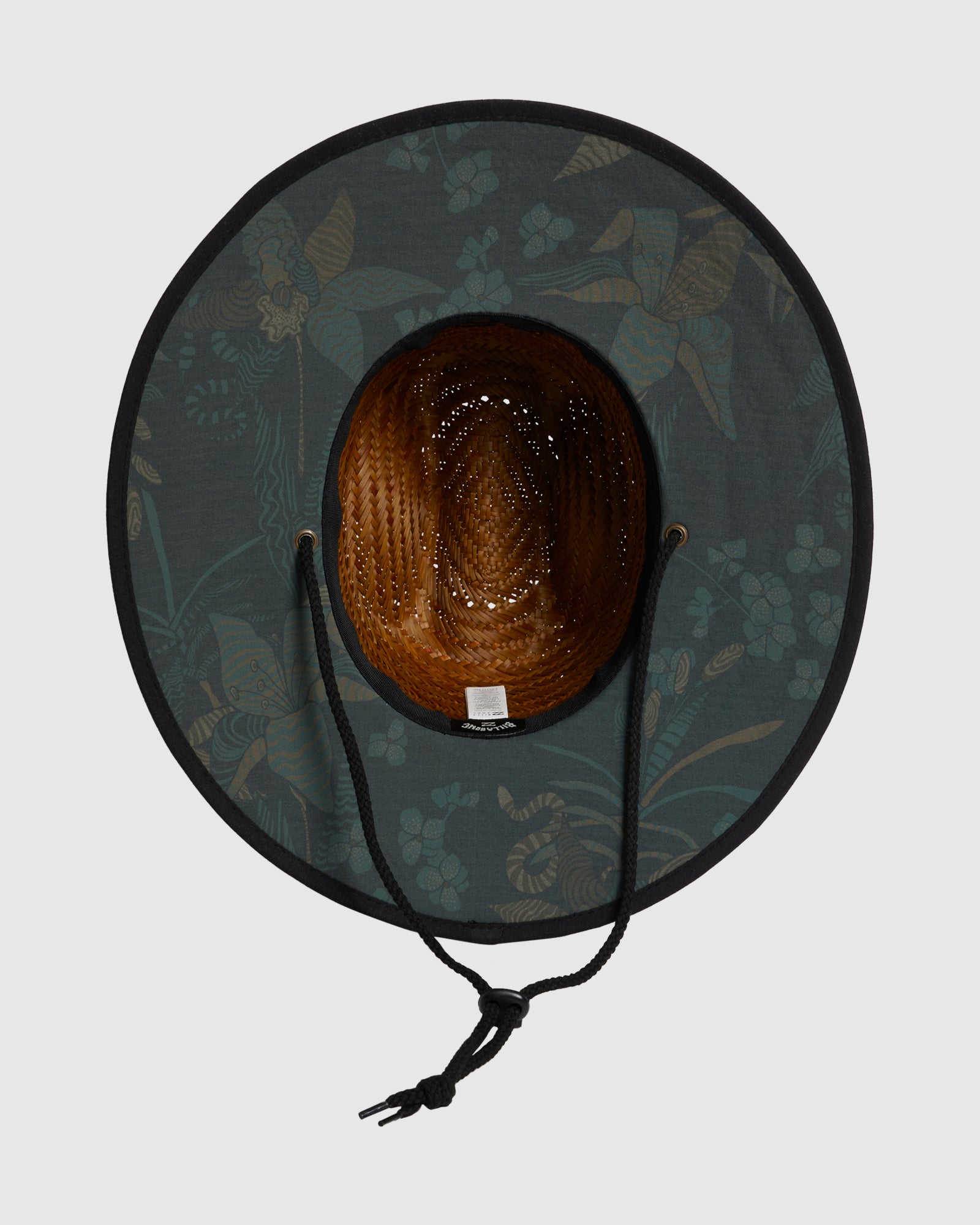 Mens Tides Print Straw Hat